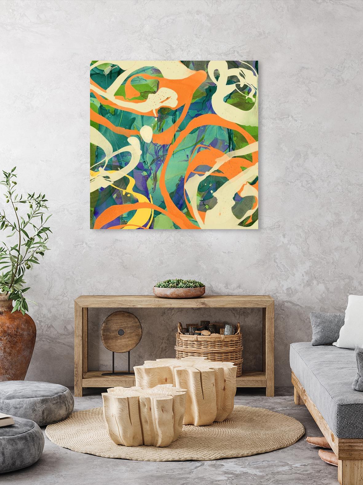Swirls in Motion by THE Studio on GIANT ART - green abstract