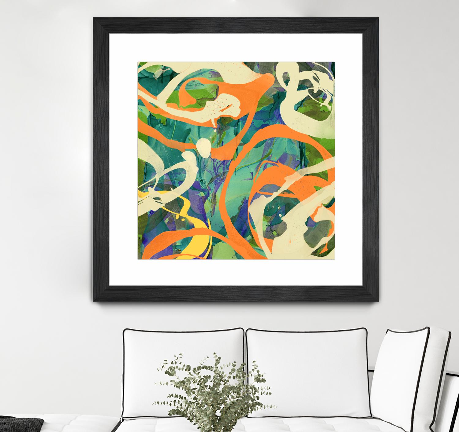 Swirls in Motion by THE Studio on GIANT ART - green abstract