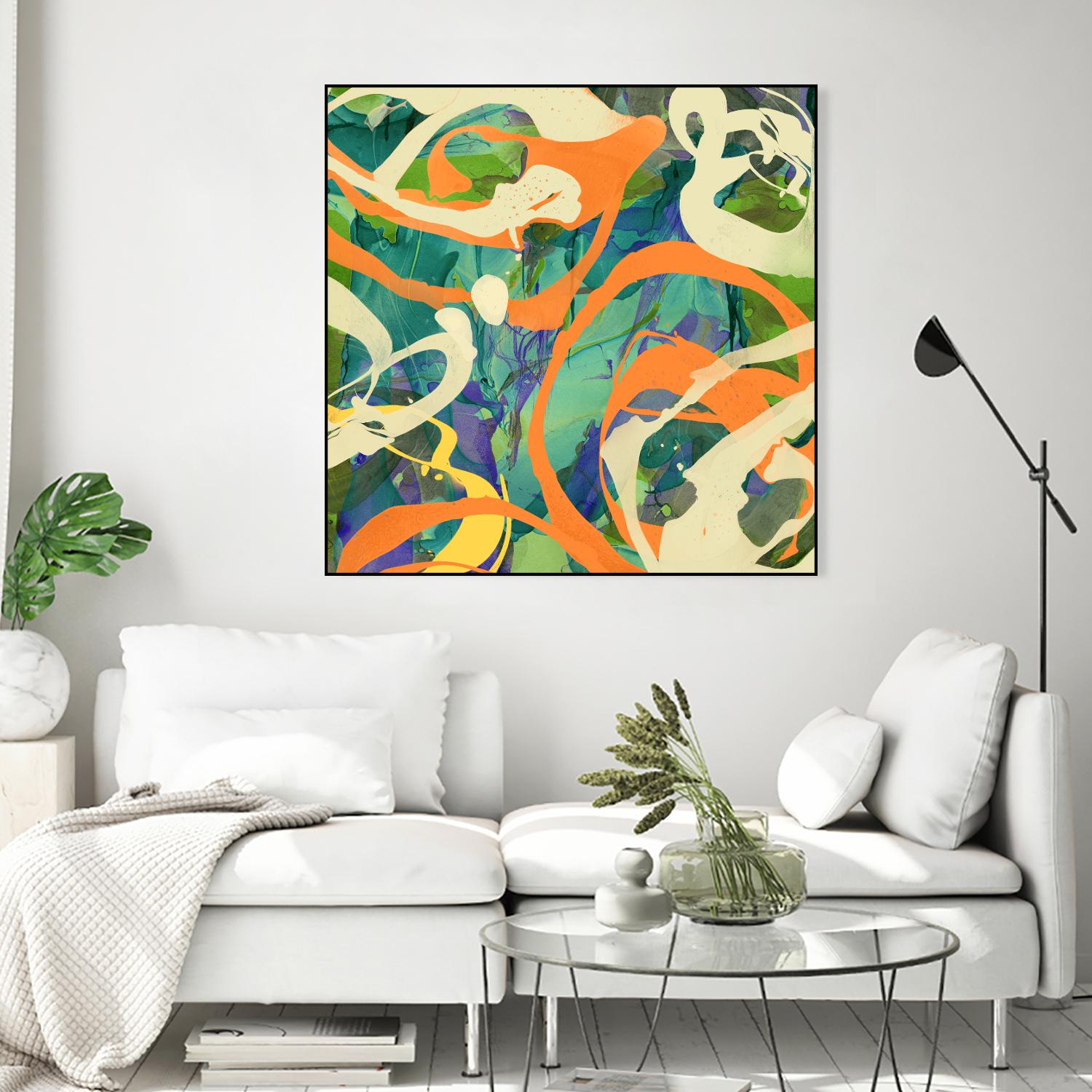 Swirls in Motion by THE Studio on GIANT ART - green abstract