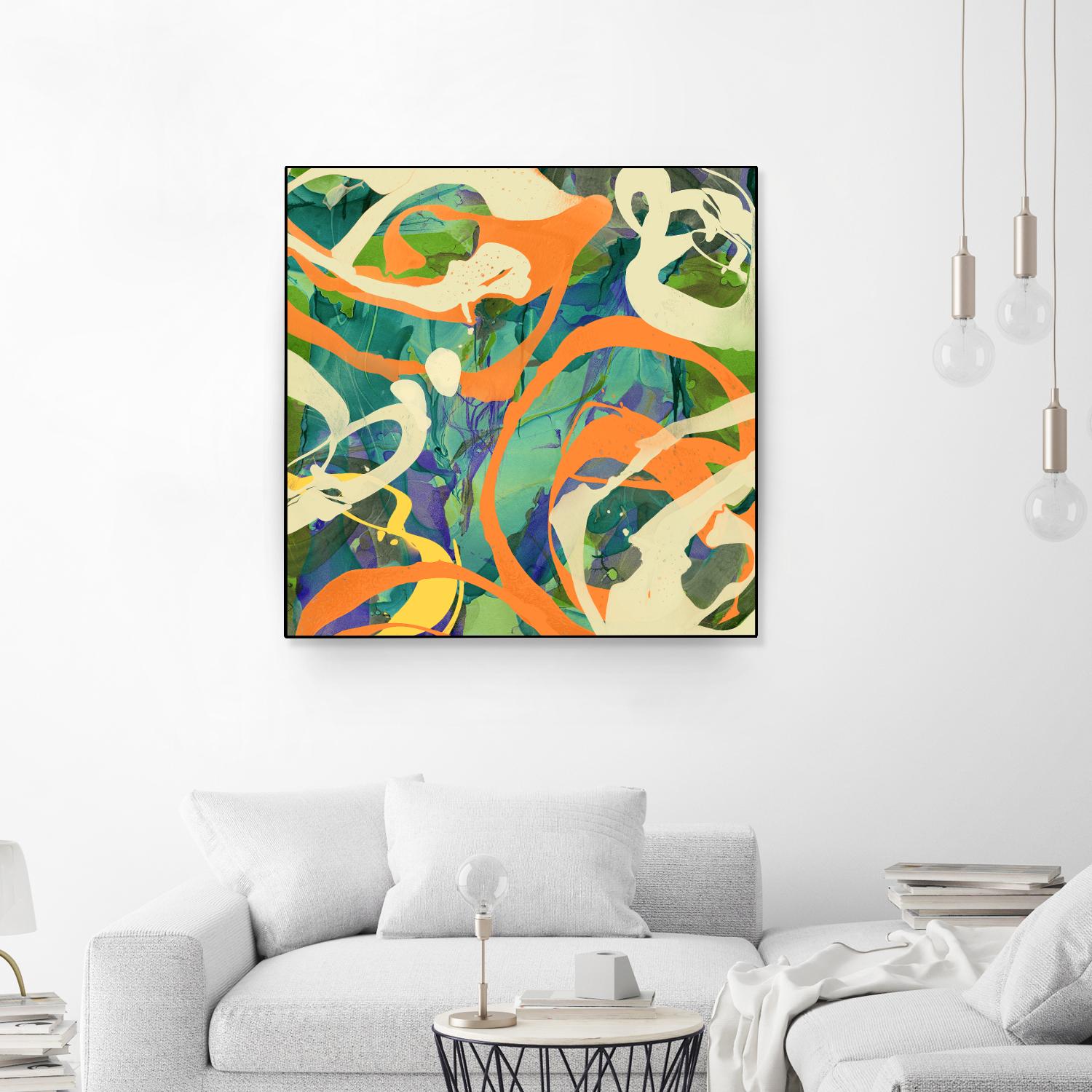 Swirls in Motion by THE Studio on GIANT ART - green abstract