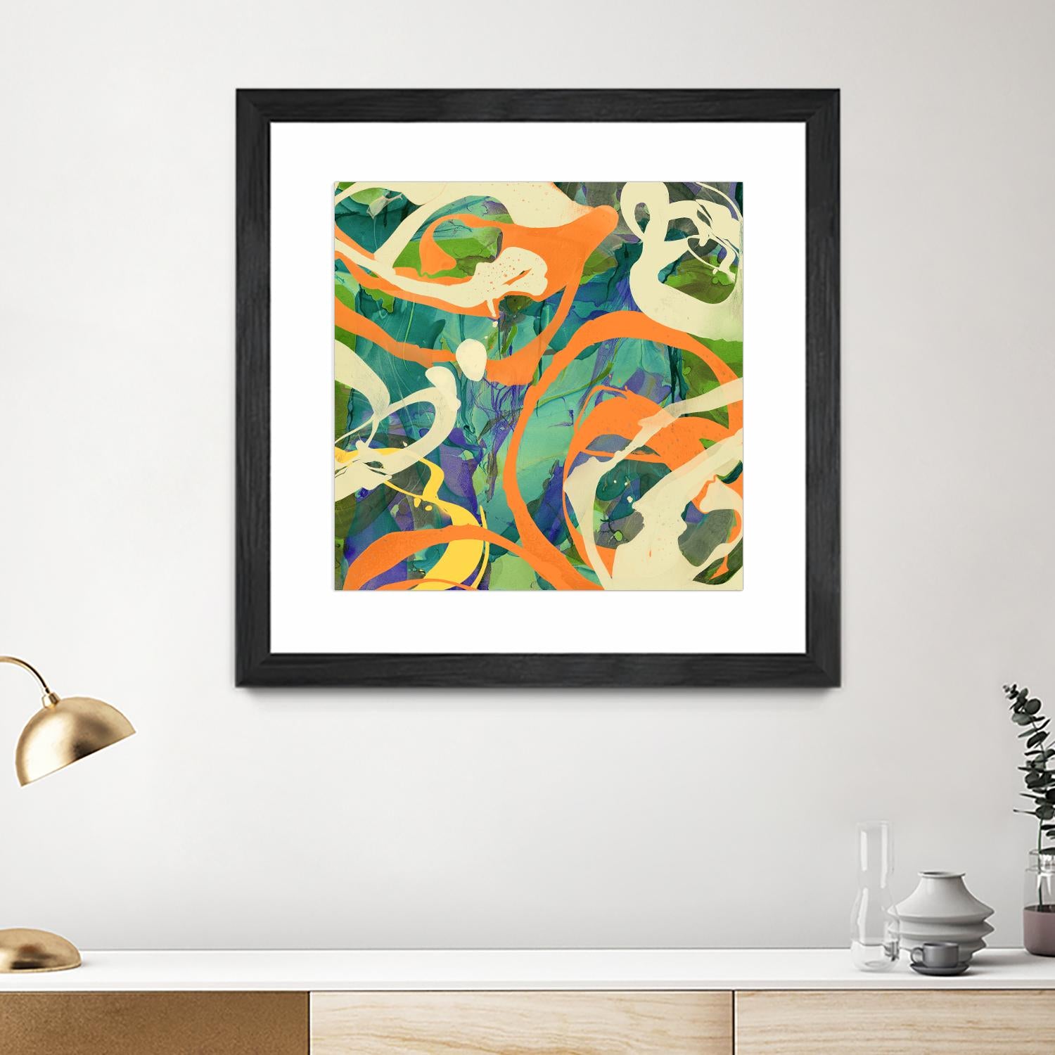 Swirls in Motion by THE Studio on GIANT ART - green abstract