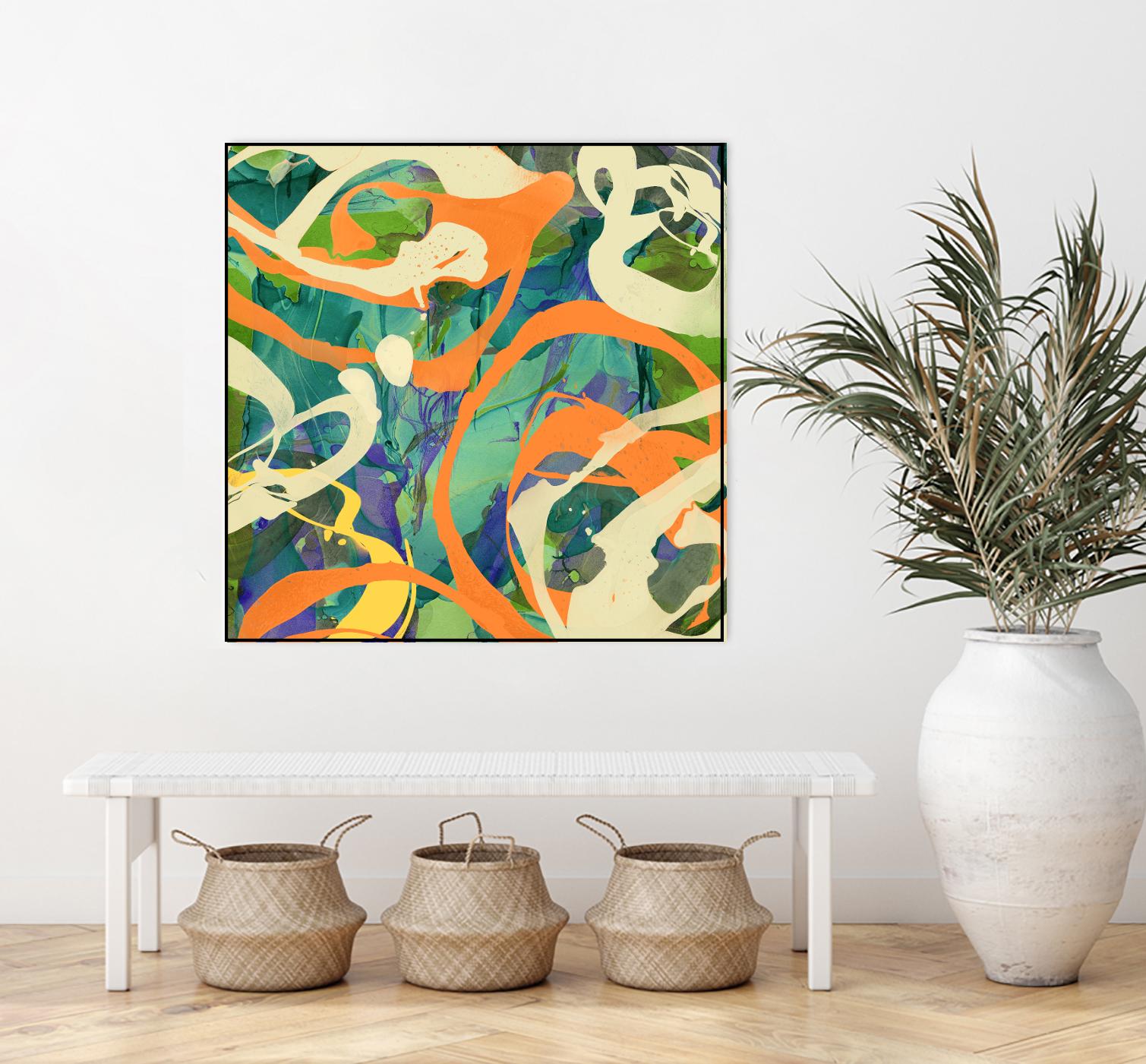 Swirls in Motion by THE Studio on GIANT ART - green abstract