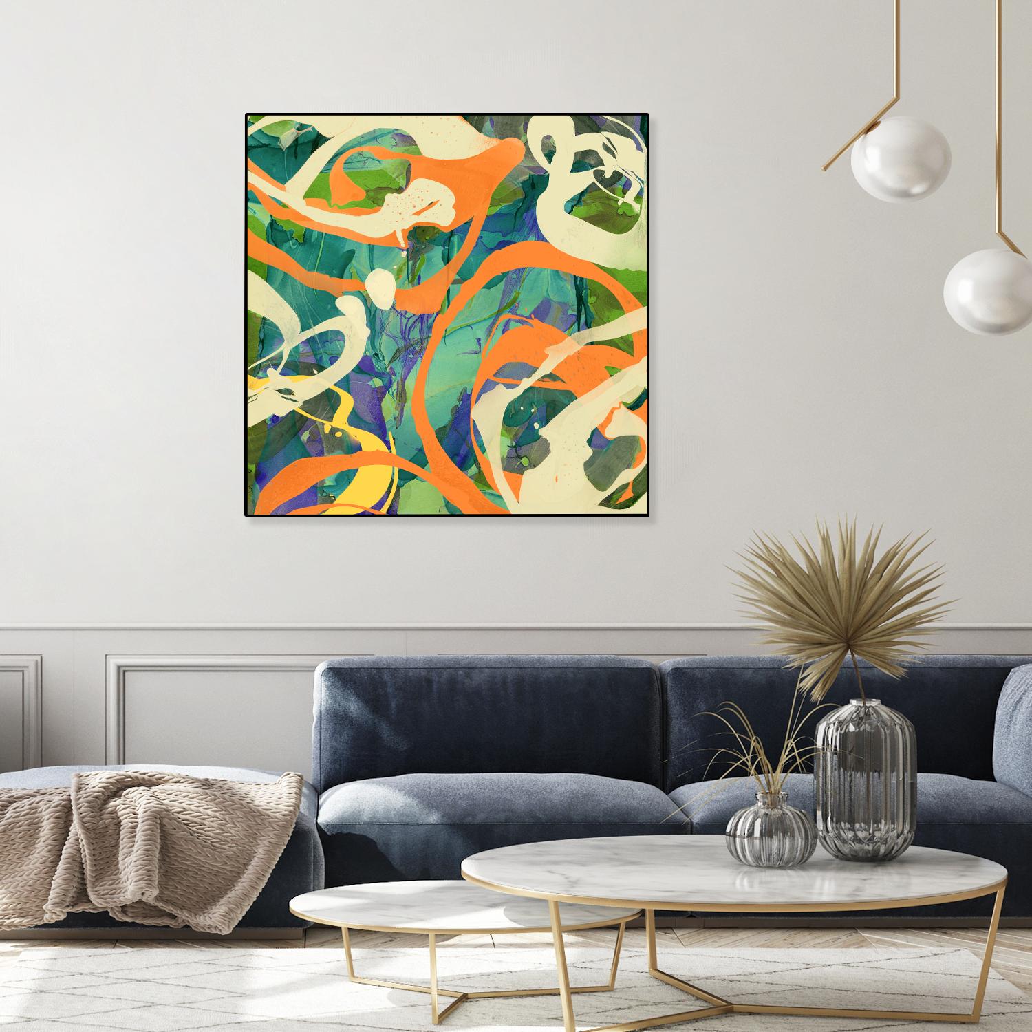 Swirls in Motion by THE Studio on GIANT ART - green abstract
