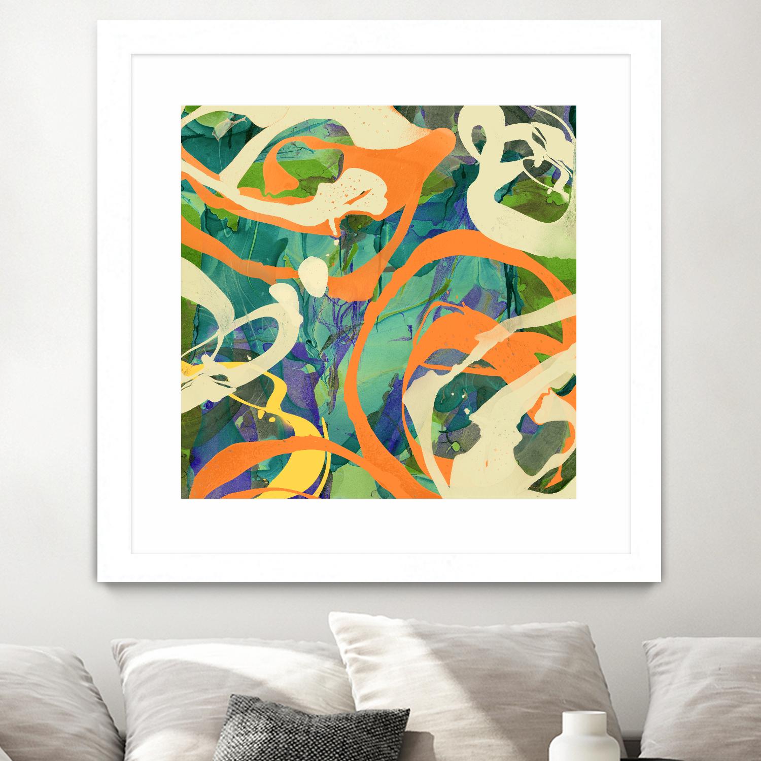 Swirls in Motion by THE Studio on GIANT ART - green abstract