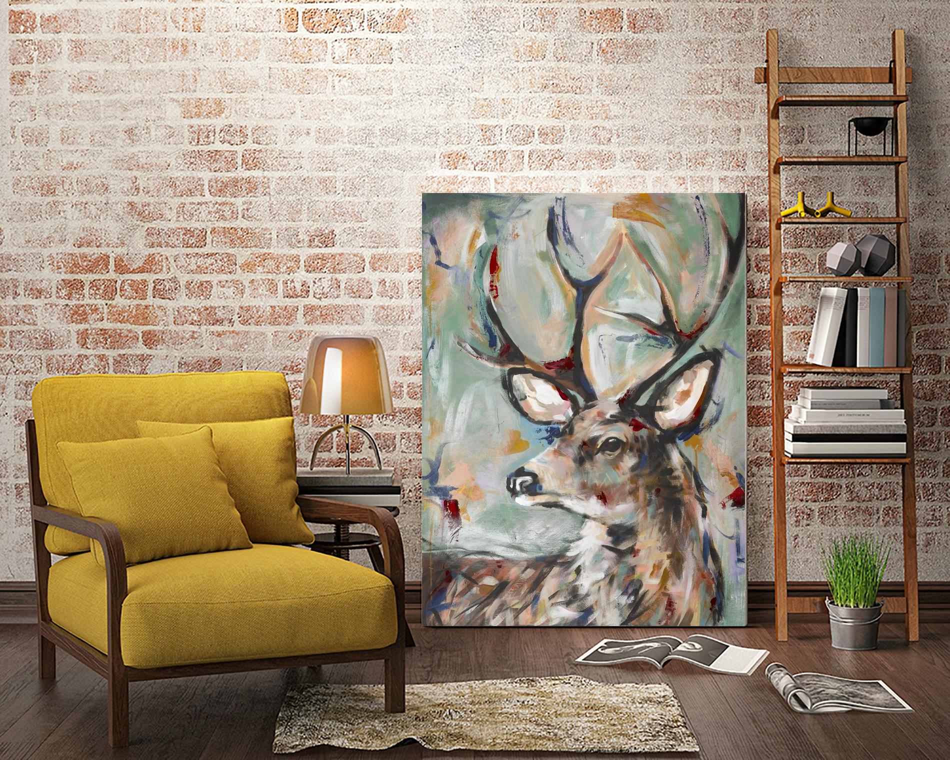 Buck by STA Studio on GIANT ART - beige animals wild