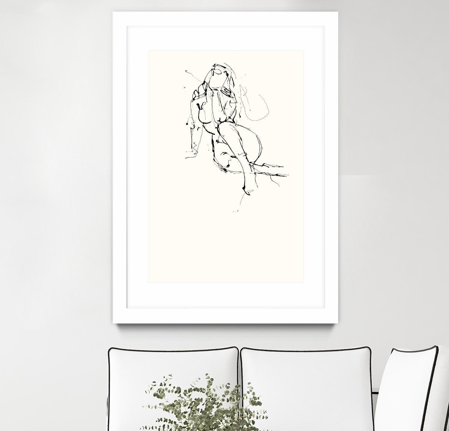 Contour Figure 9 by Stefano Altamura on GIANT ART - white black & white corps nu