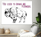 Bison by Natasha Marie on GIANT ART - pink contemporary