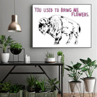 Bison by Natasha Marie on GIANT ART - pink contemporary