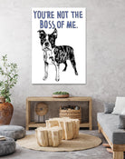 Boston Terrier by Natasha Marie on GIANT ART - blue black & white dog