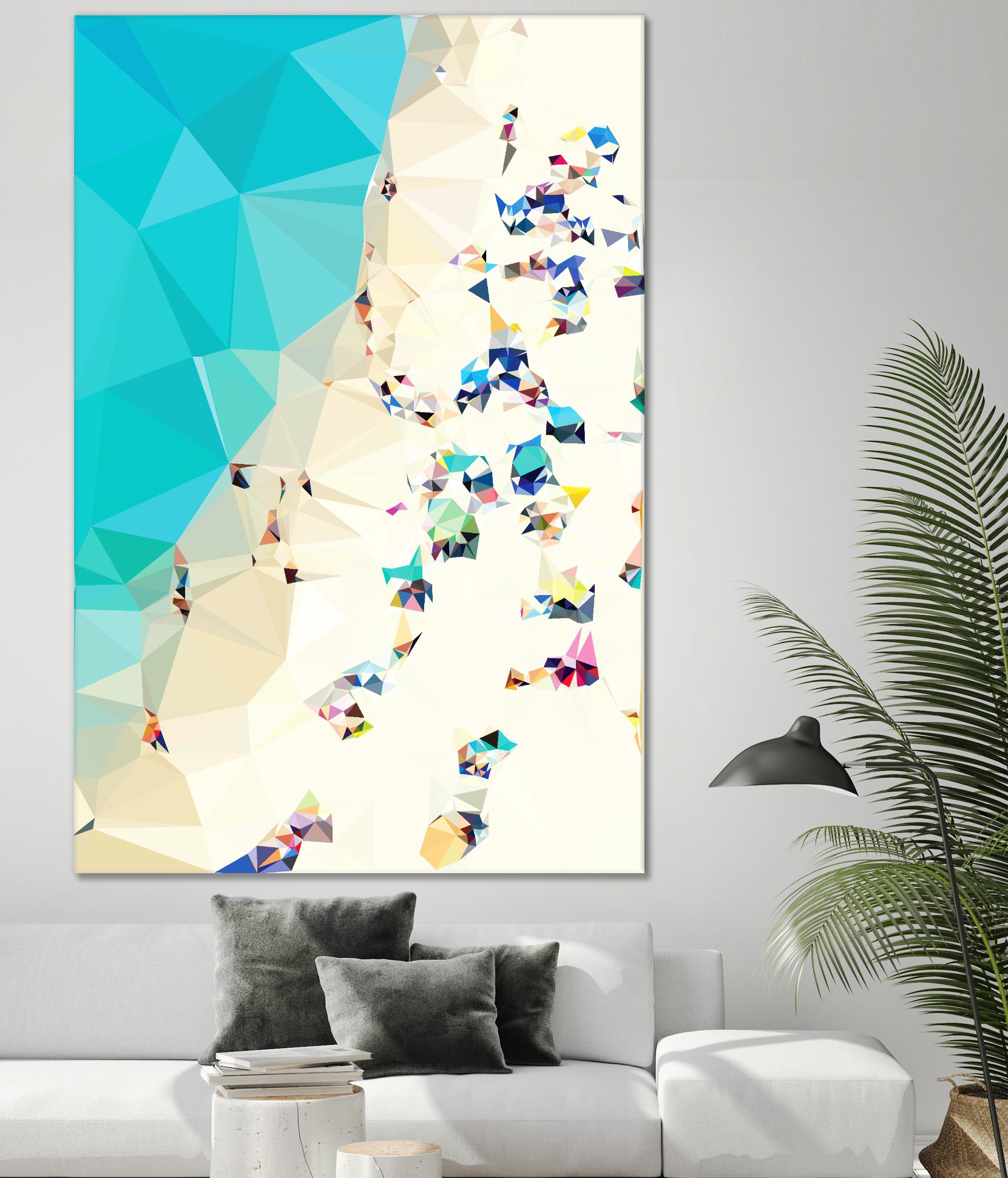 Fractal Beach 2 by THE Studio on GIANT ART - beige contemporary