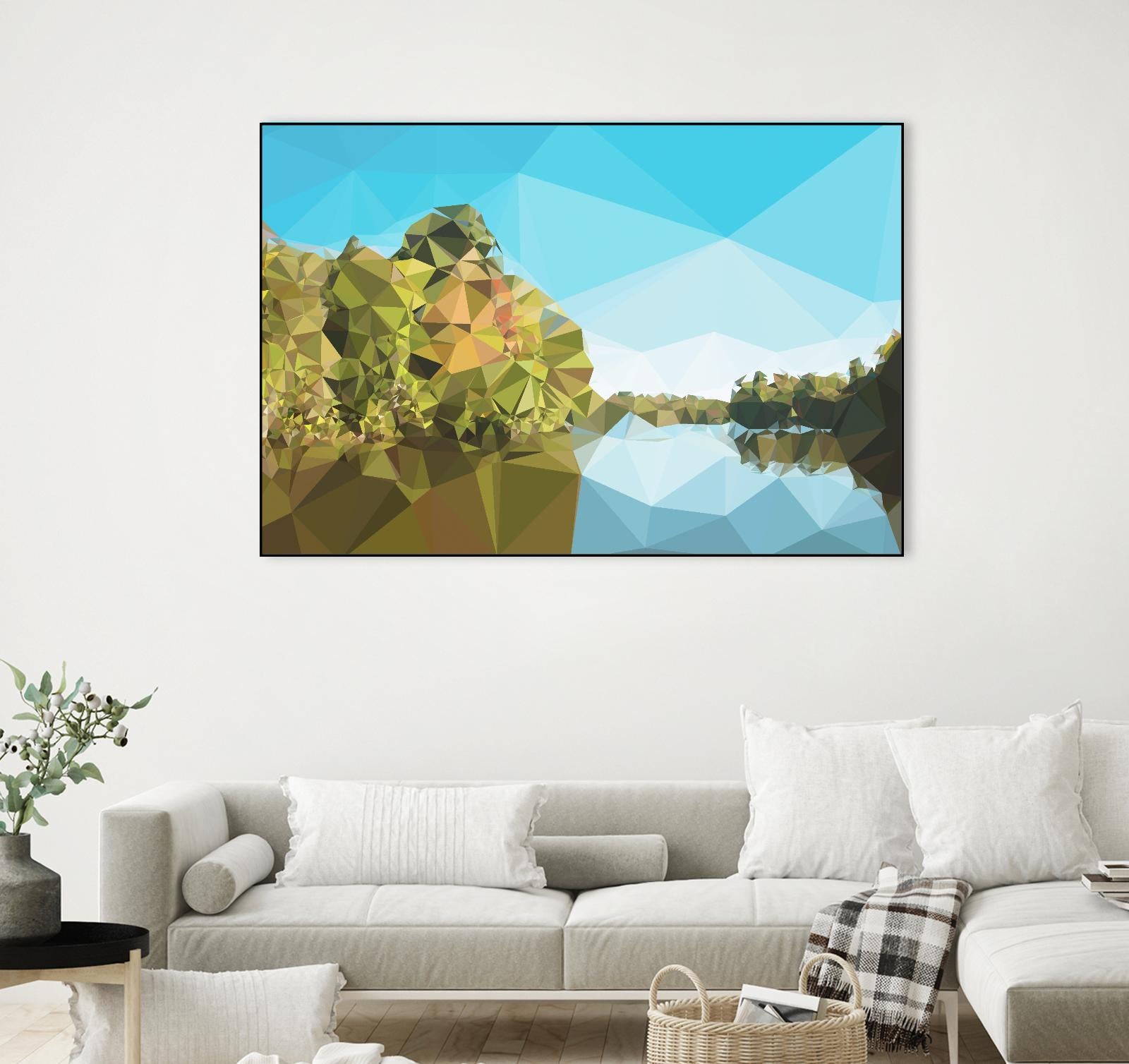 Fractal Lakeside by THE Studio on GIANT ART - green landscape