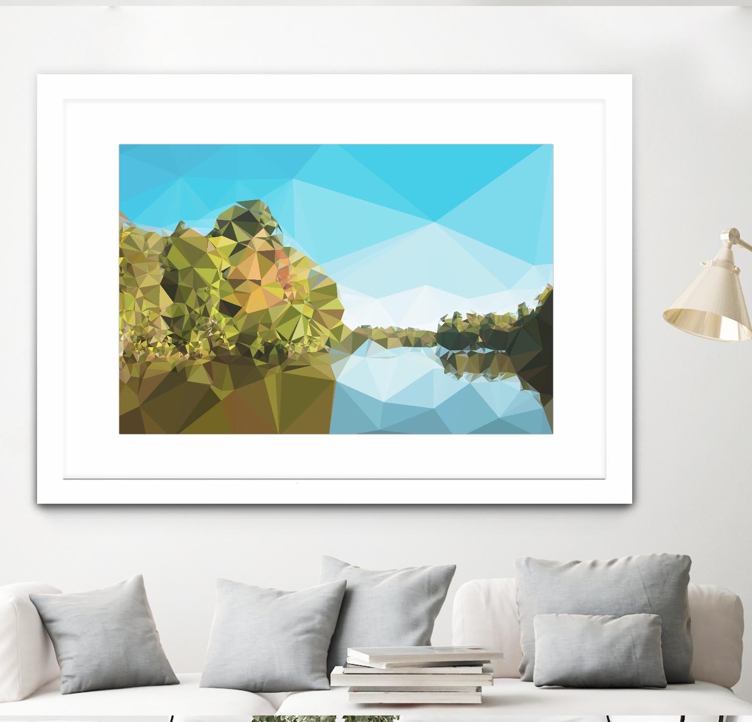 Fractal Lakeside by THE Studio on GIANT ART - green landscape