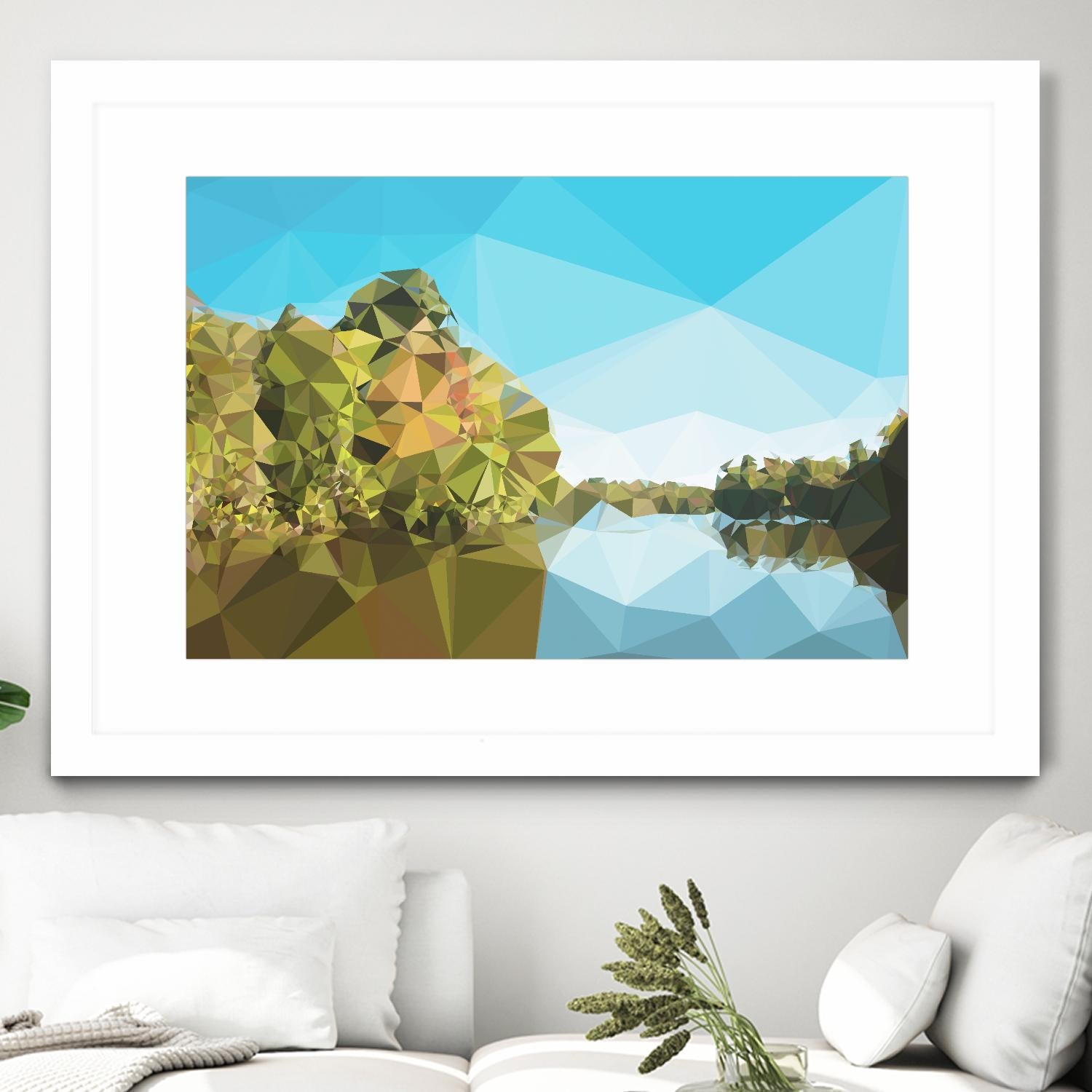 Fractal Lakeside by THE Studio on GIANT ART - green landscape