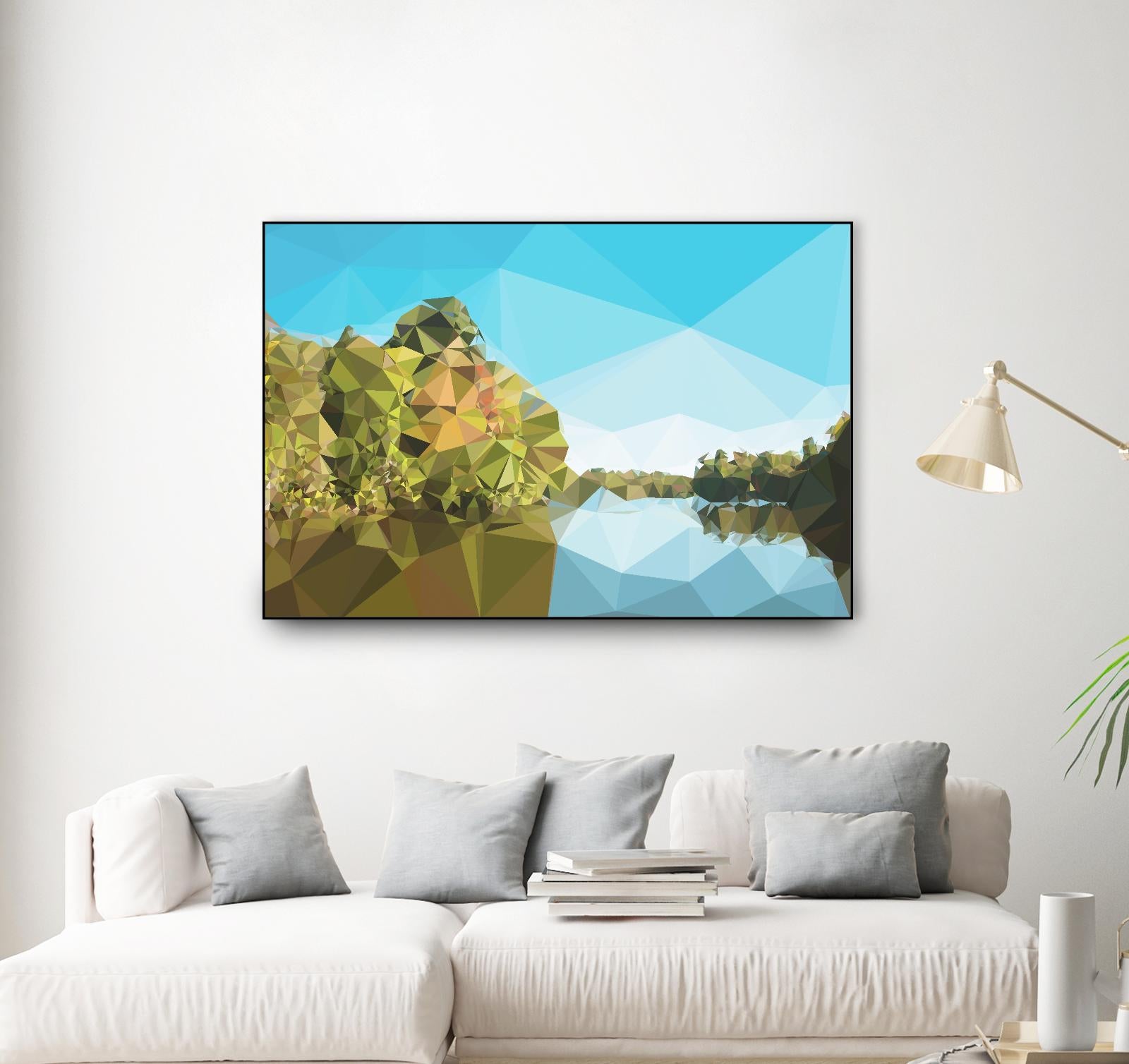 Fractal Lakeside by THE Studio on GIANT ART - green landscape