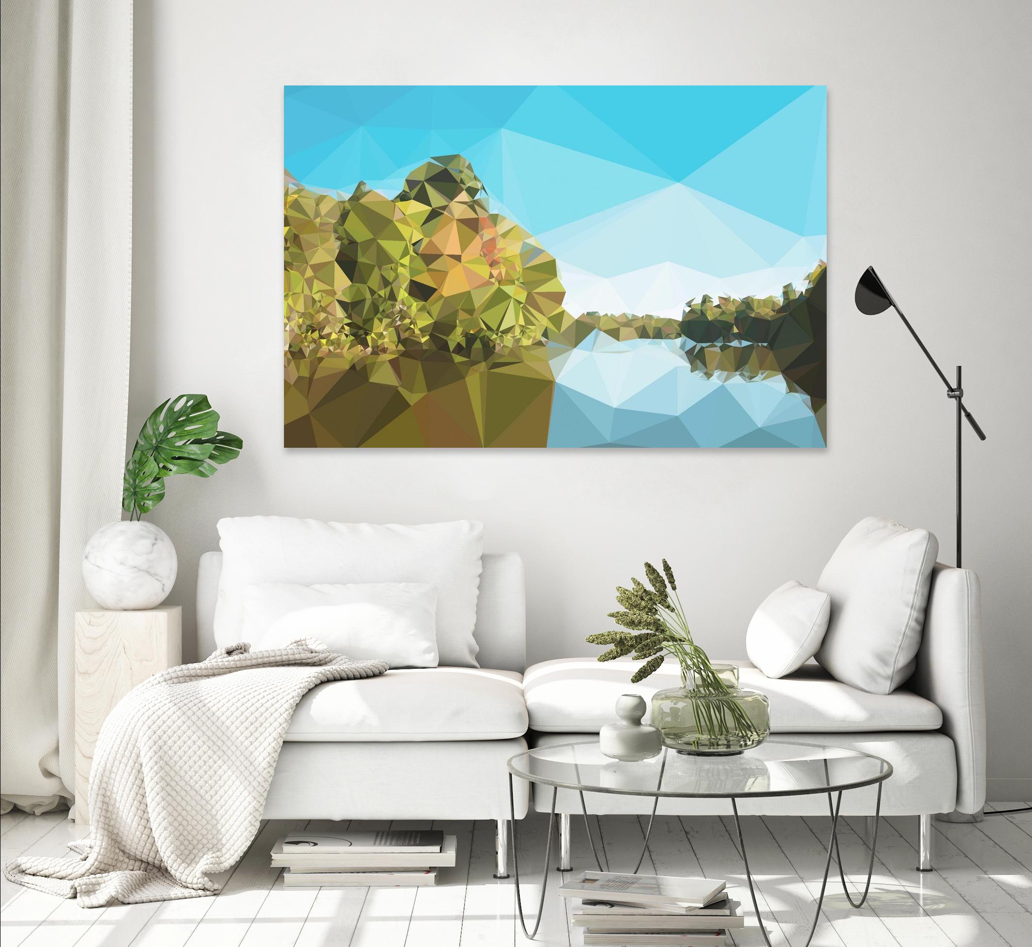 Fractal Lakeside by THE Studio on GIANT ART - green landscape