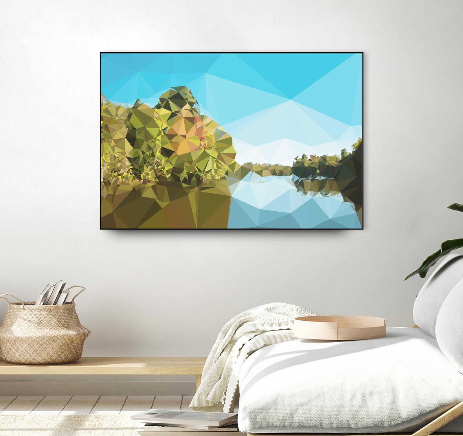 Fractal Lakeside by THE Studio on GIANT ART - green landscape