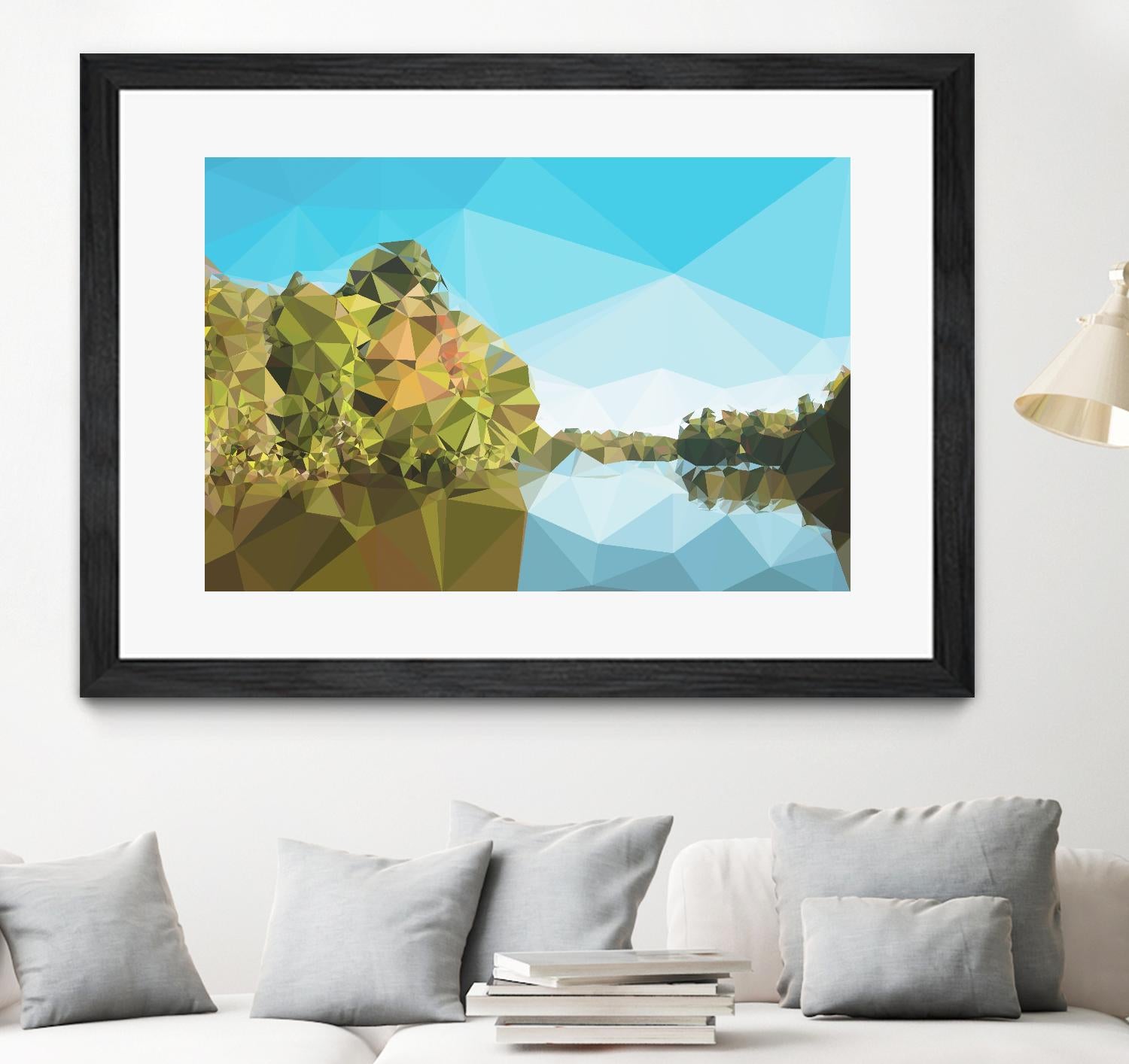 Fractal Lakeside by THE Studio on GIANT ART - green landscape