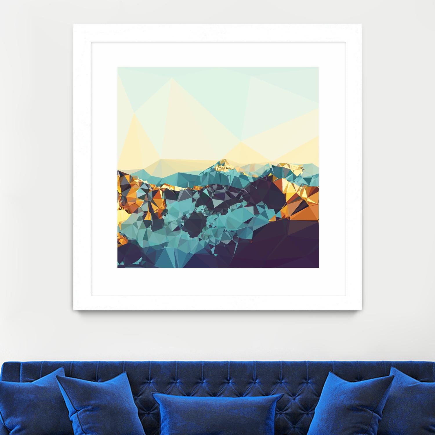 Fractal Mountain Sunset by THE Studio on GIANT ART - brown contemporary