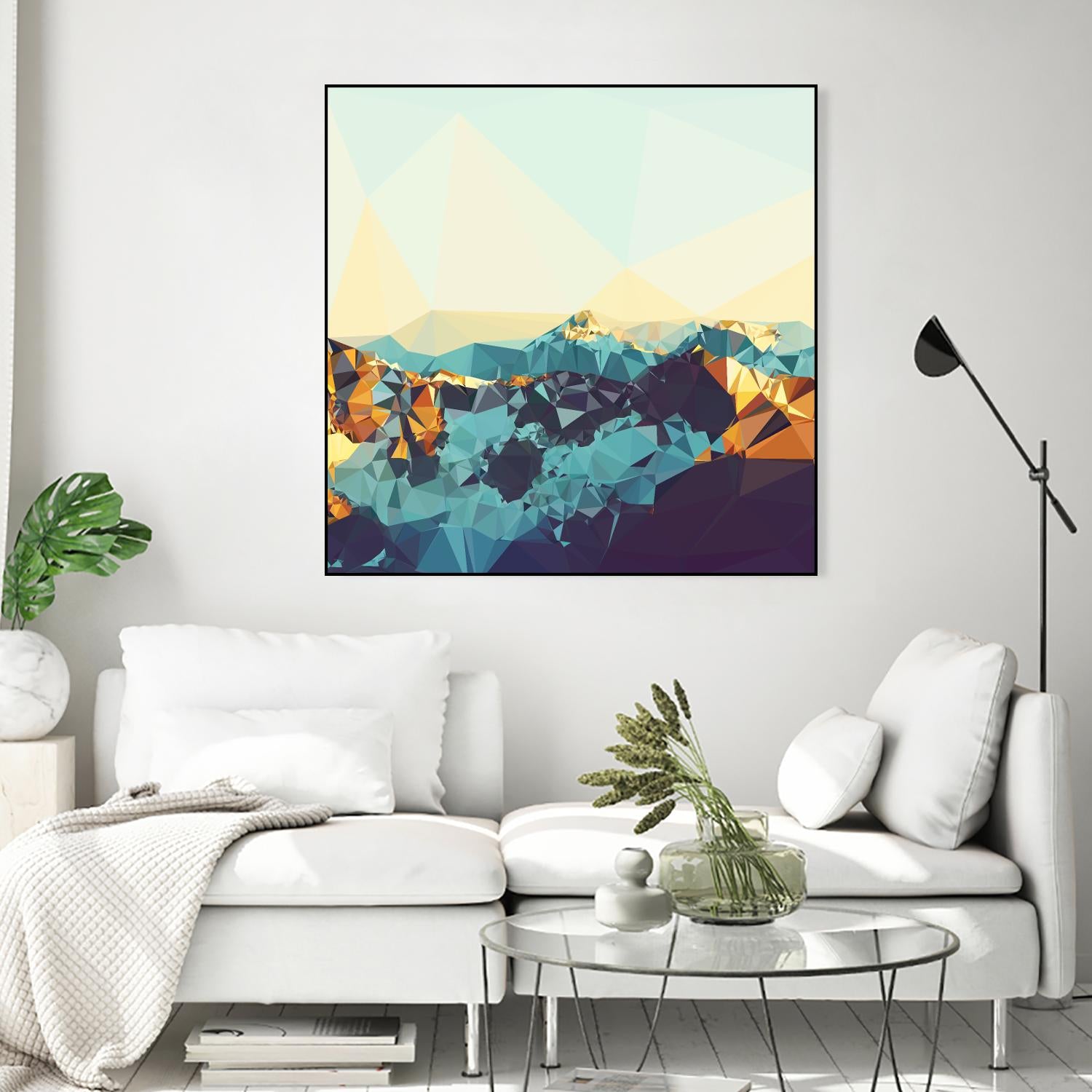 Fractal Mountain Sunset by THE Studio on GIANT ART - brown contemporary
