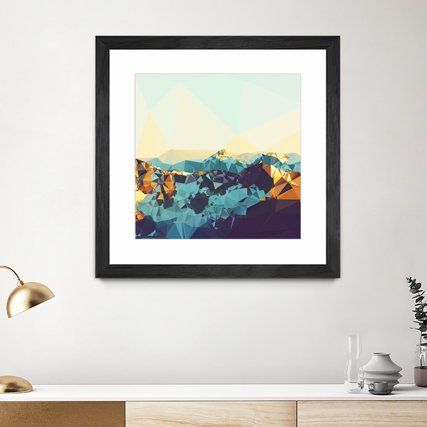 Fractal Mountain Sunset by THE Studio on GIANT ART - brown contemporary
