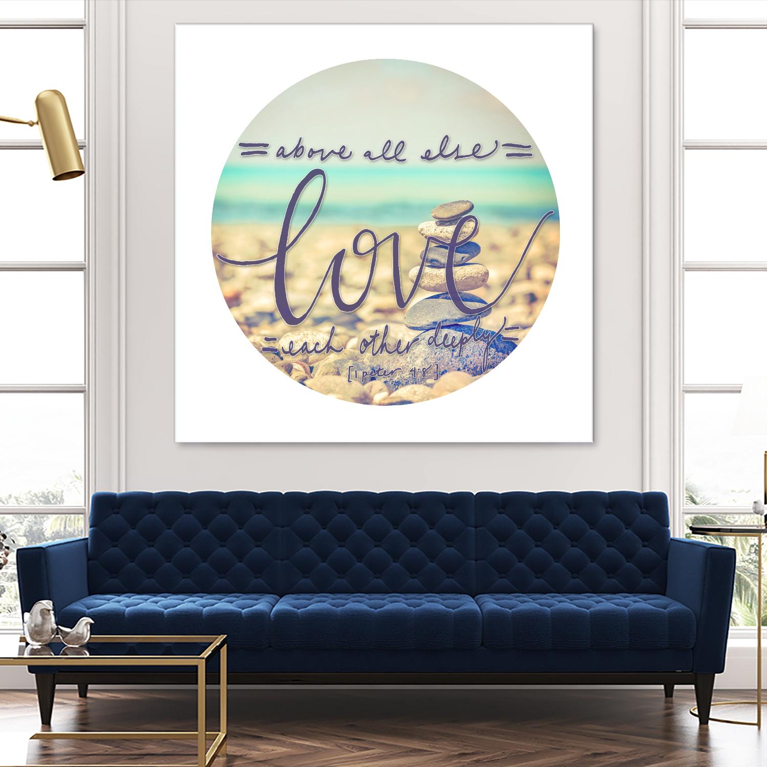 Love Each Other Deeply by THE Studio on GIANT ART - brown photo art