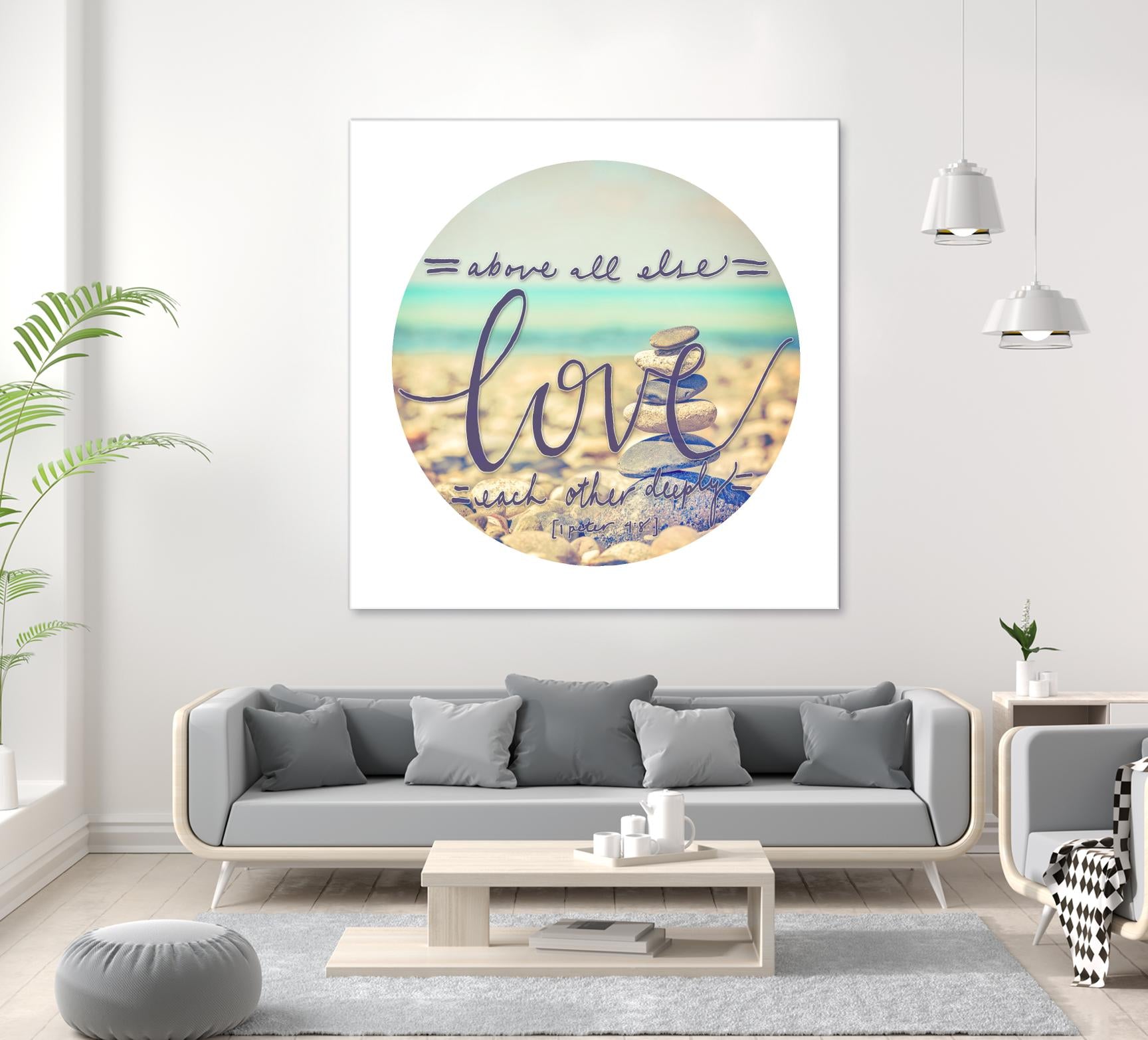 Love Each Other Deeply by THE Studio on GIANT ART - brown photo art