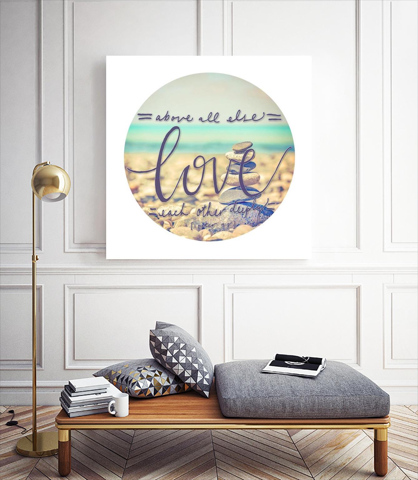 Love Each Other Deeply by THE Studio on GIANT ART - brown photo art