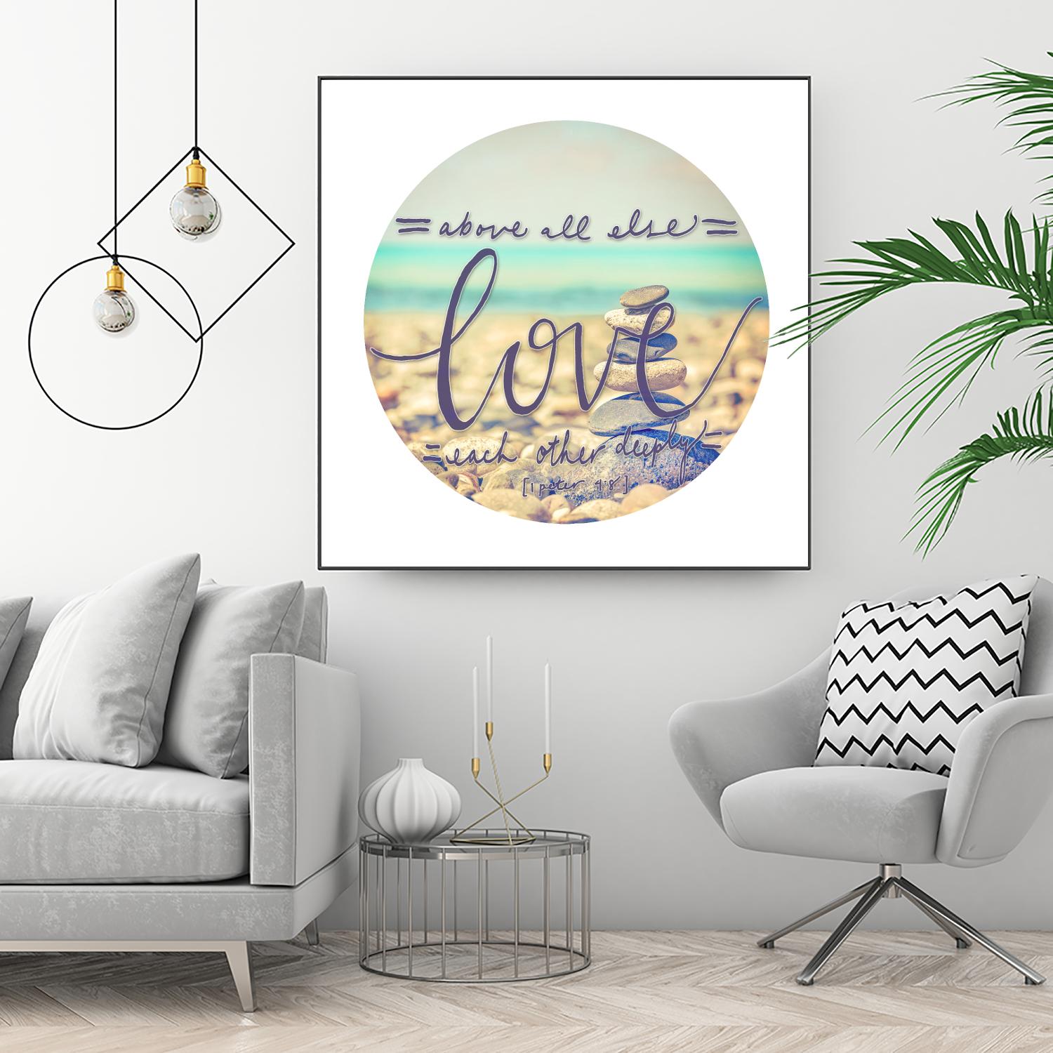 Love Each Other Deeply by THE Studio on GIANT ART - brown photo art
