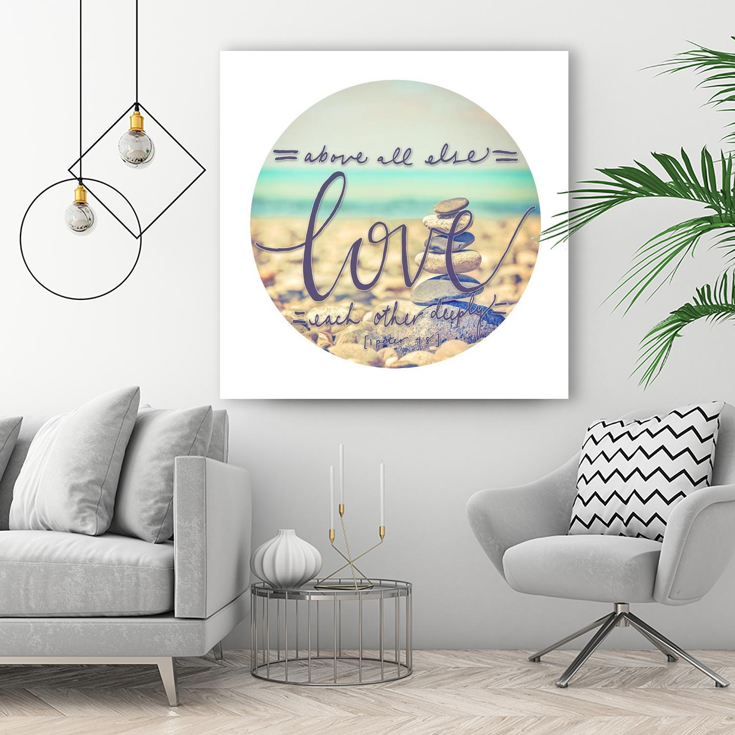 Love Each Other Deeply by THE Studio on GIANT ART - brown photo art