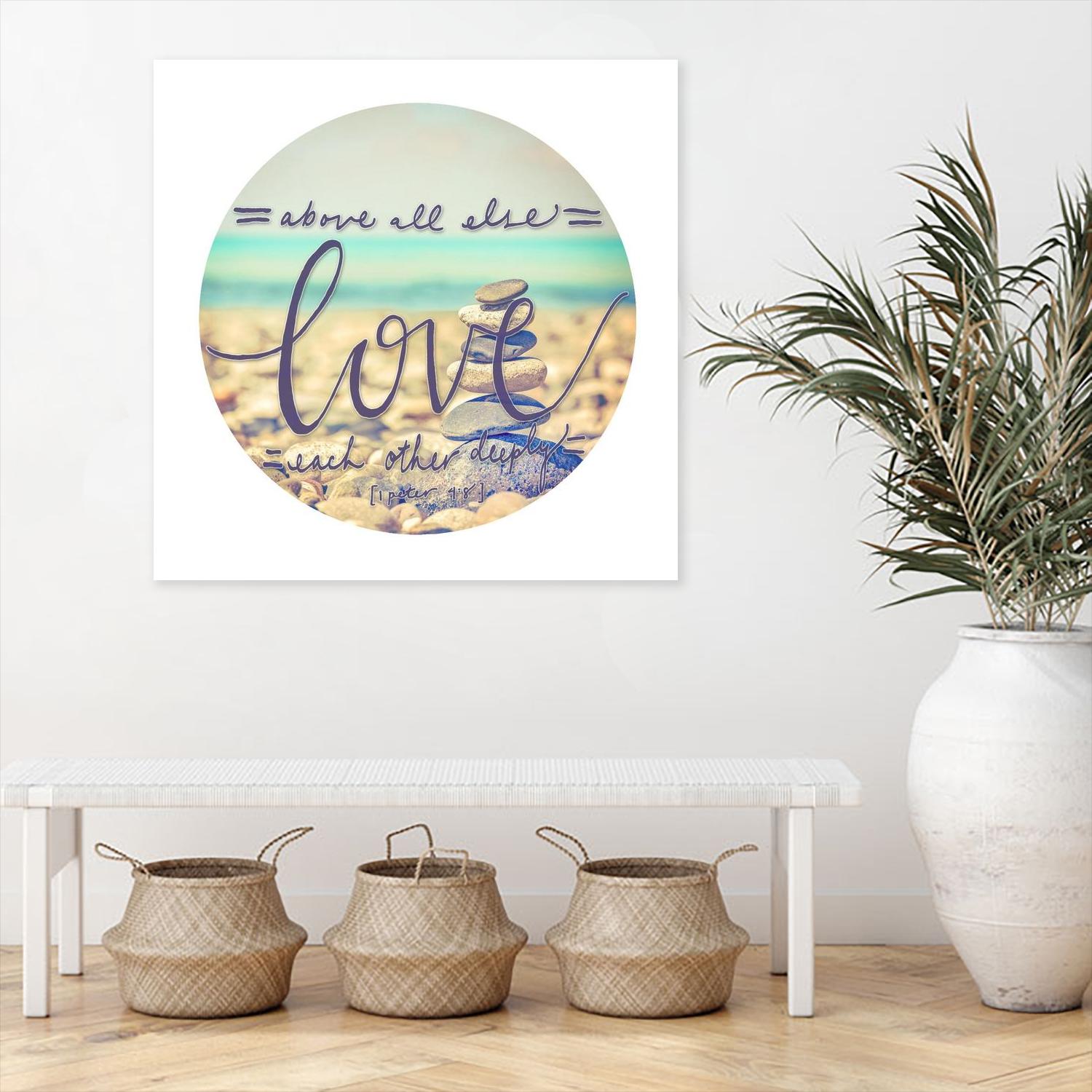 Love Each Other Deeply by THE Studio on GIANT ART - brown photo art