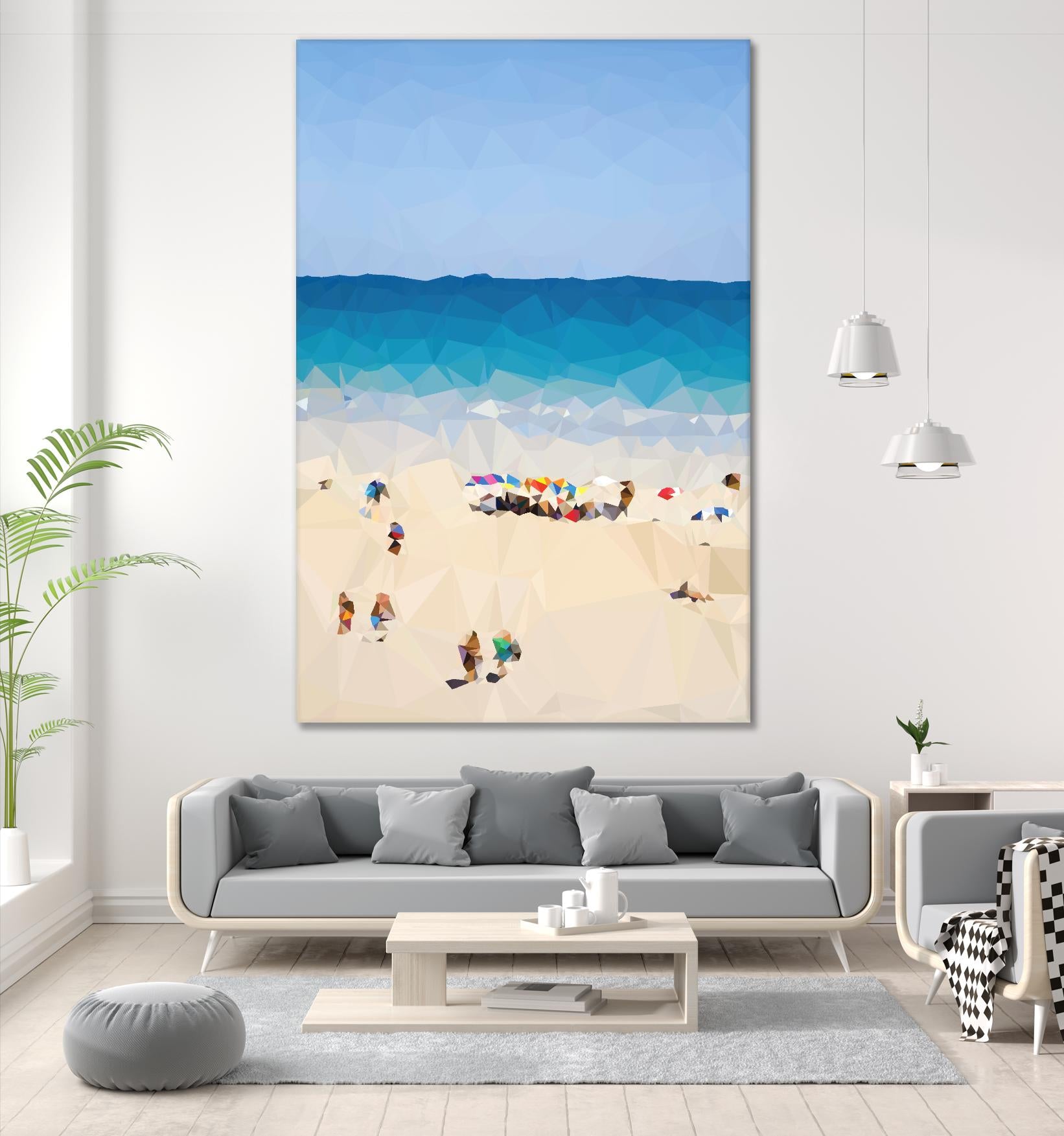 Beach Fragments E by THE Studio on GIANT ART - blue nautical