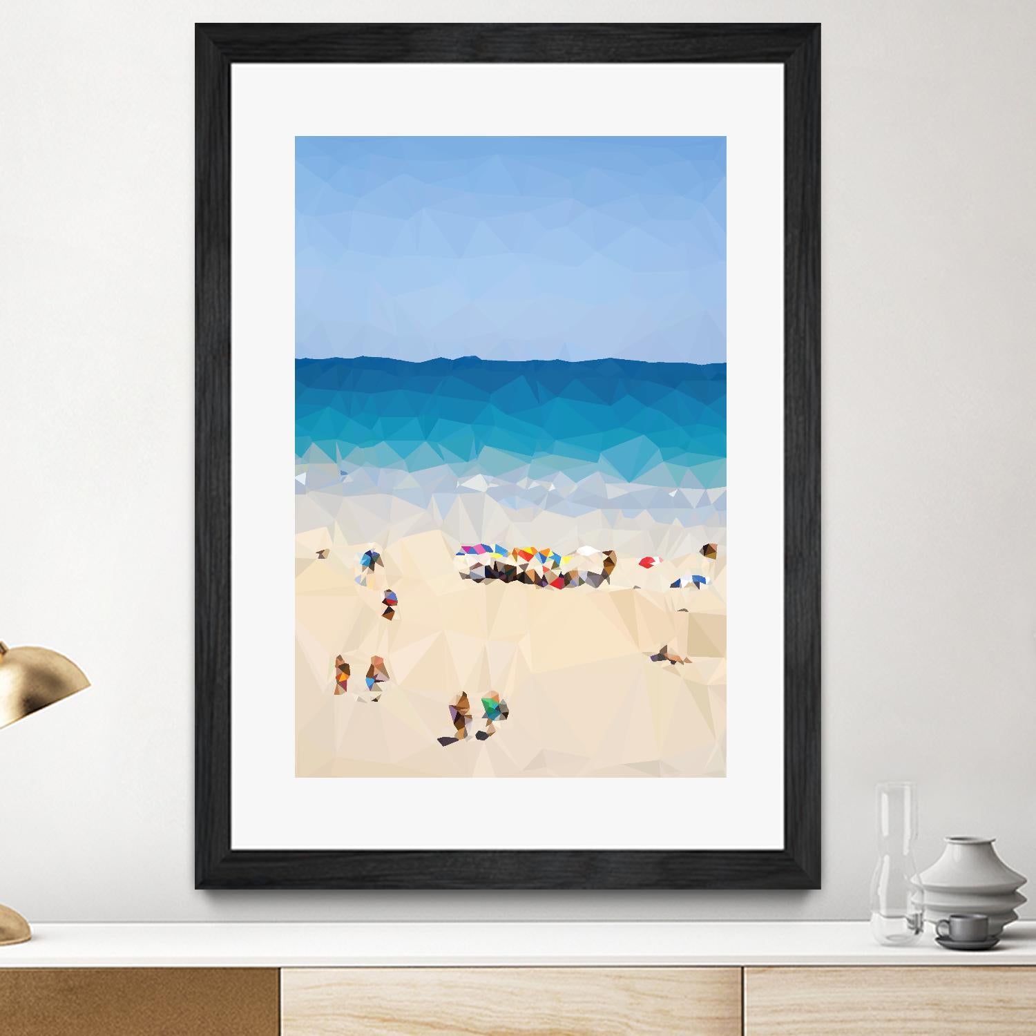 Beach Fragments E by THE Studio on GIANT ART - beige costal beach