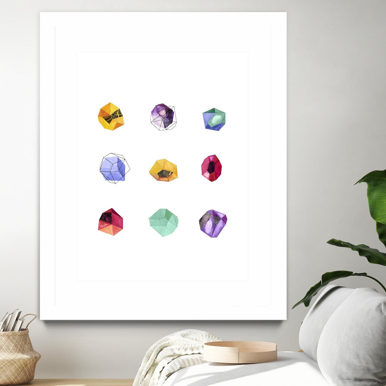 Faceted 1 Recolor by Natasha Marie on GIANT ART - red abstract