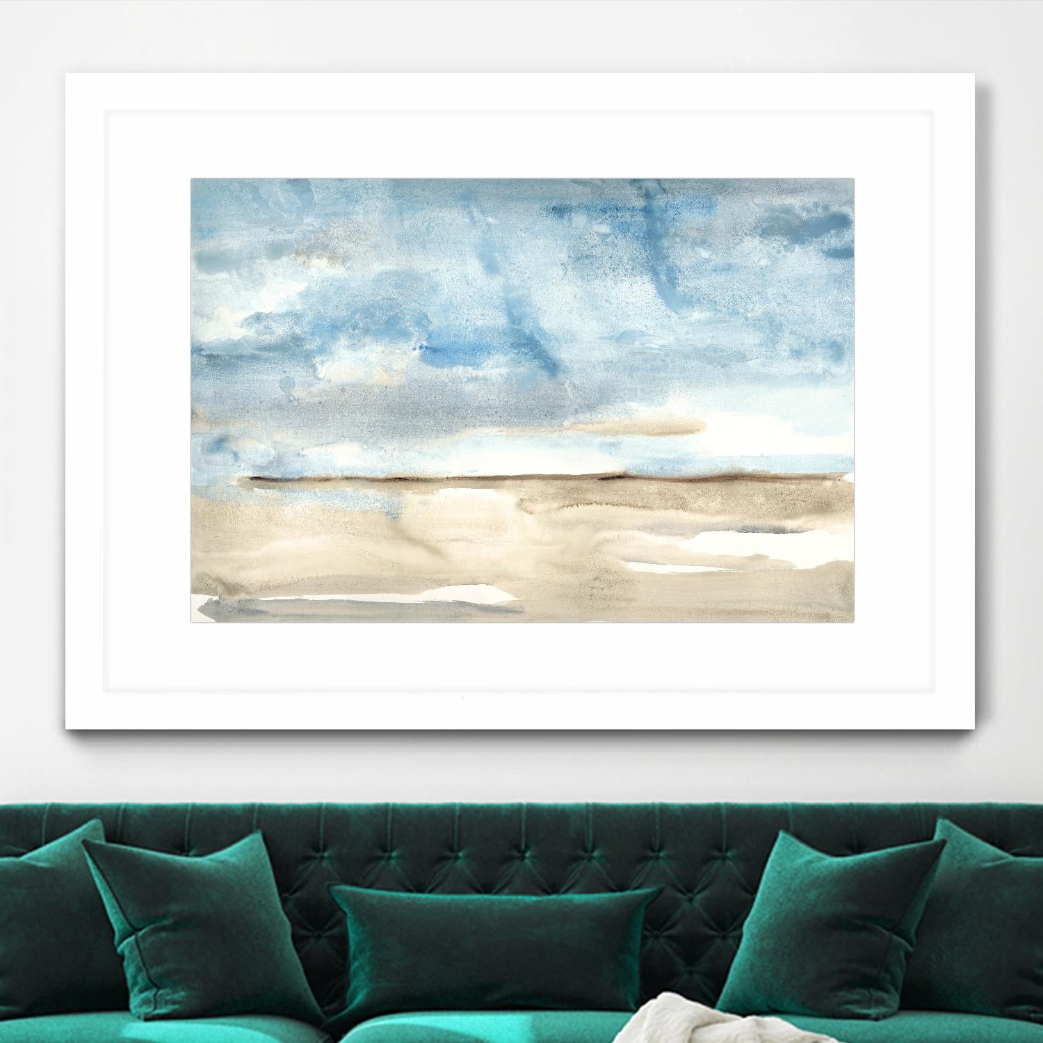 Landscape Watercolor 1 by Natasha Marie on GIANT ART - green abstract