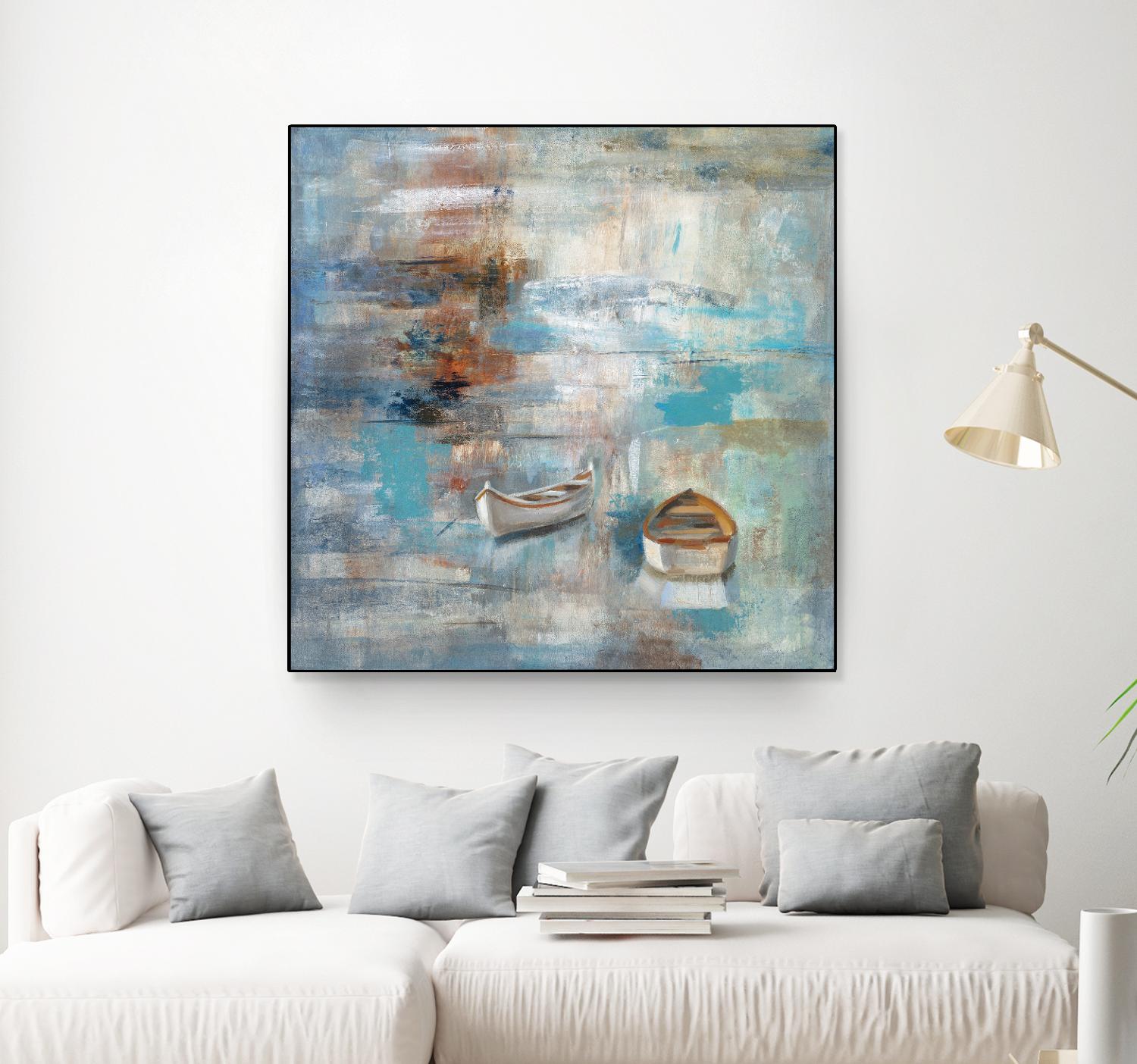 Calm sea by Silvia Vassileva on GIANT ART - brown sea scene