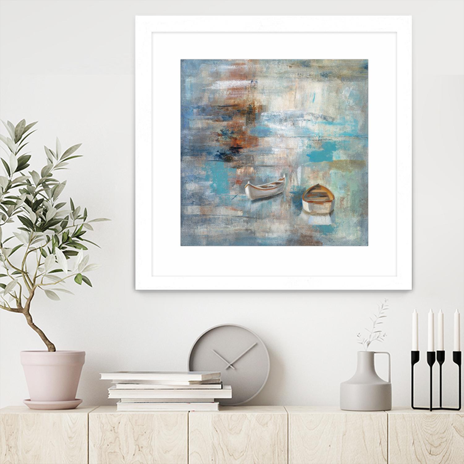 Calm sea by Silvia Vassileva on GIANT ART - brown sea scene