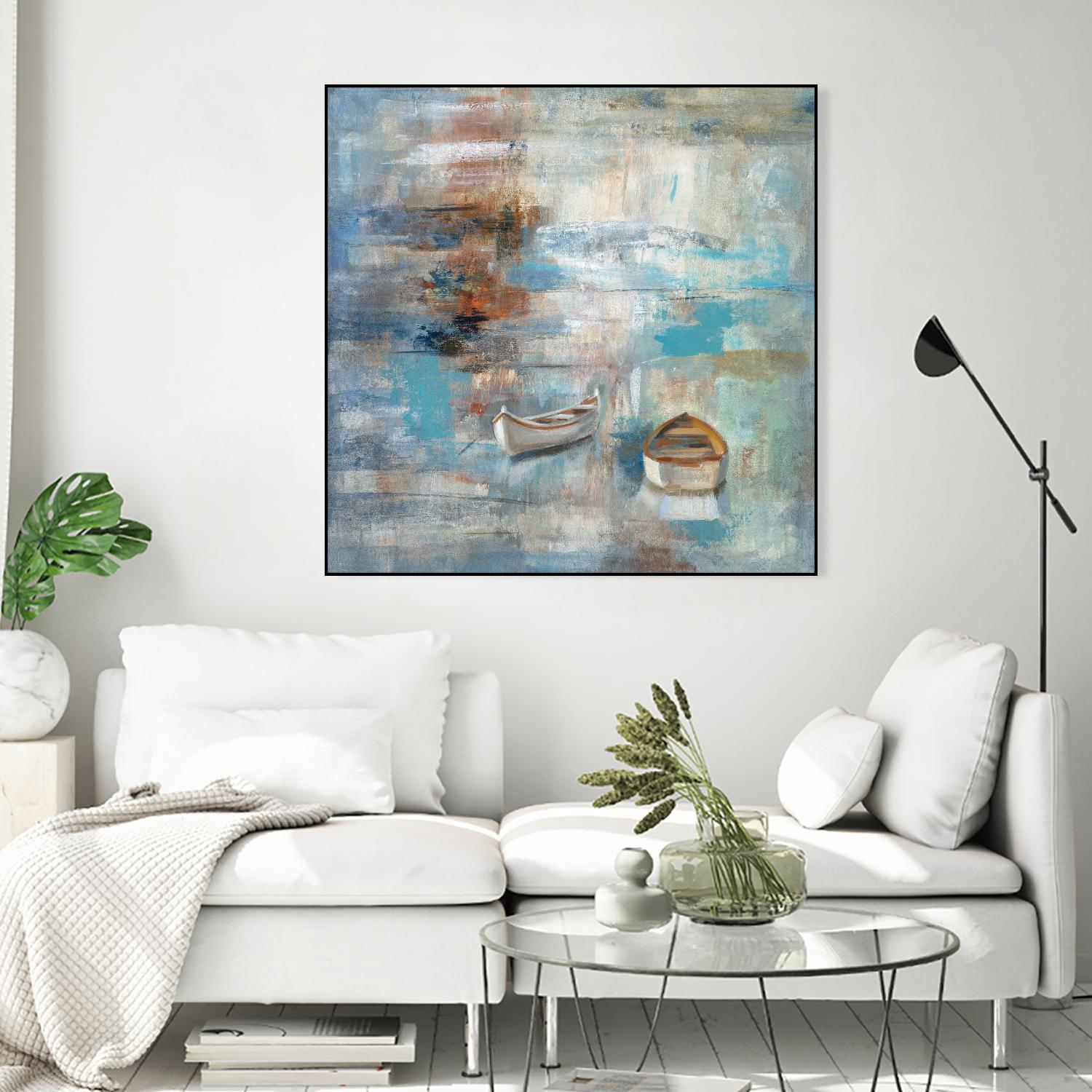 Calm sea by Silvia Vassileva on GIANT ART - brown sea scene