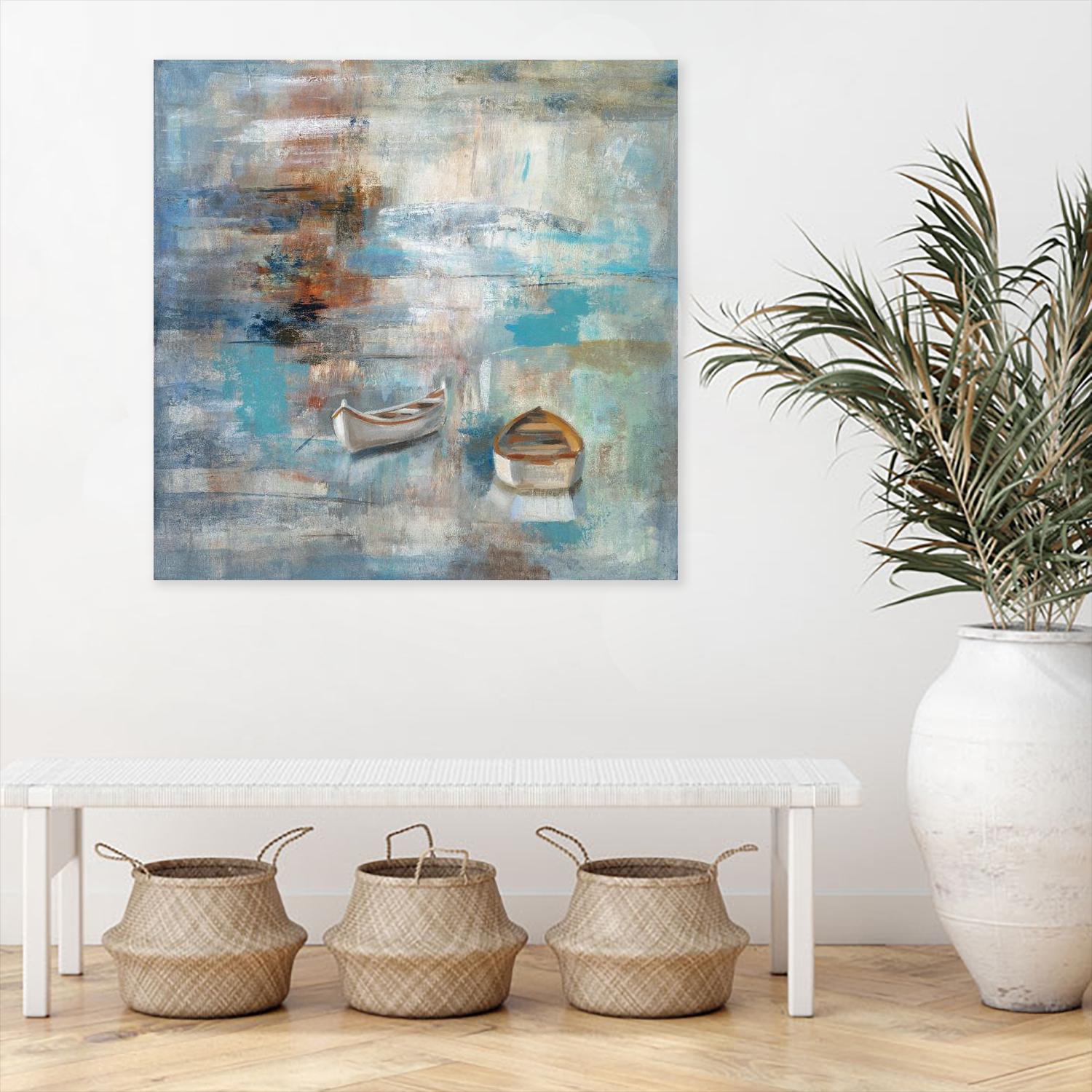 Calm sea by Silvia Vassileva on GIANT ART - brown sea scene