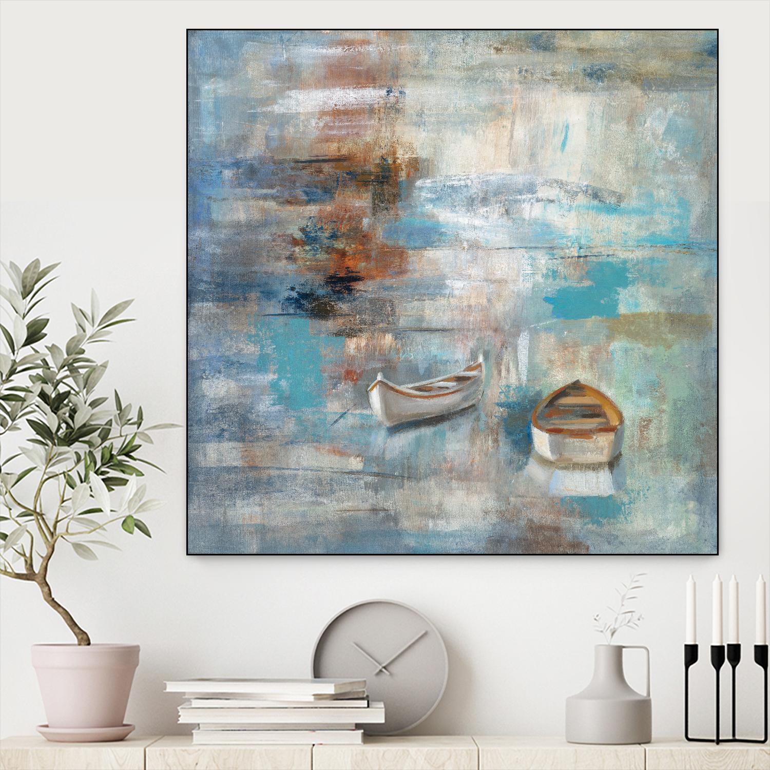 Calm sea by Silvia Vassileva on GIANT ART - brown sea scene
