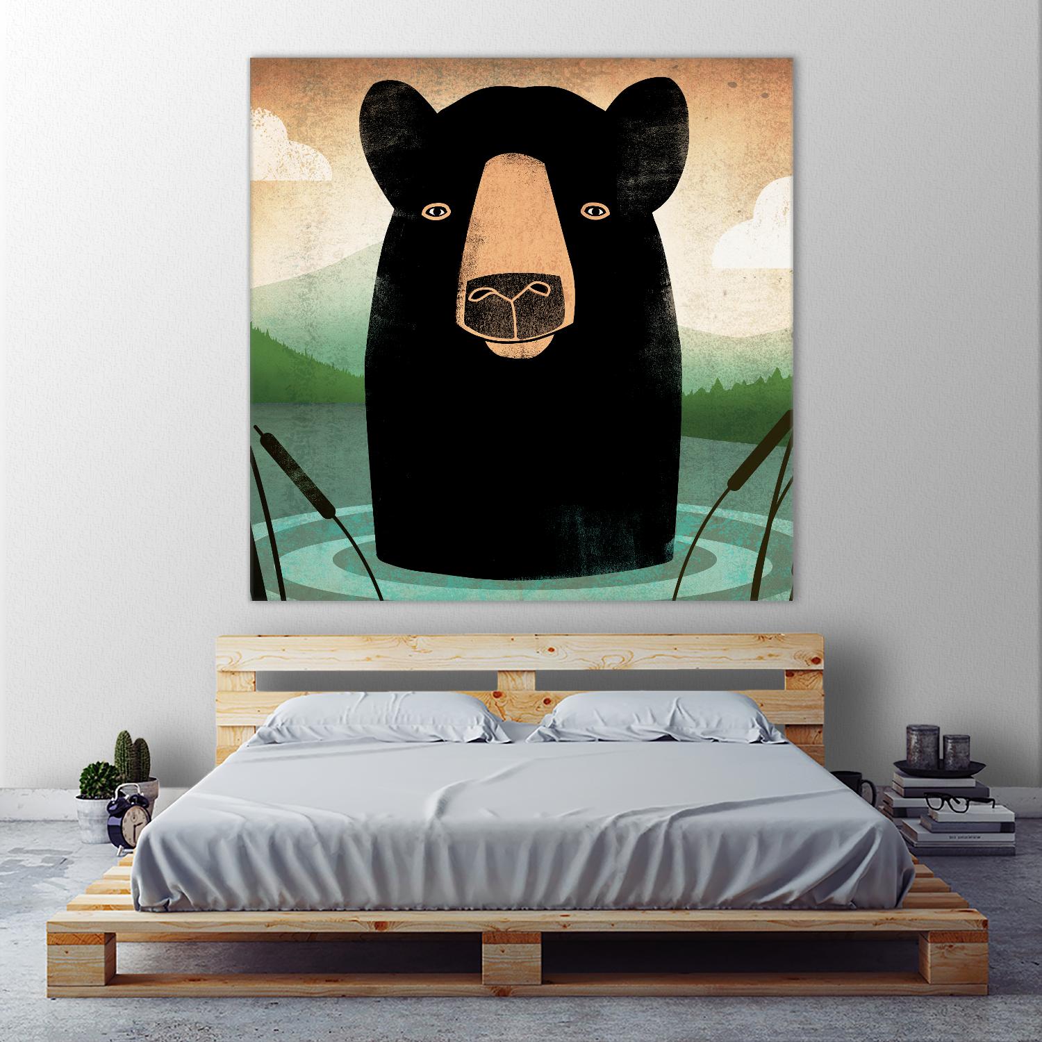 Skinny Dip Crop by Ryan Fowler on GIANT ART - blue animals