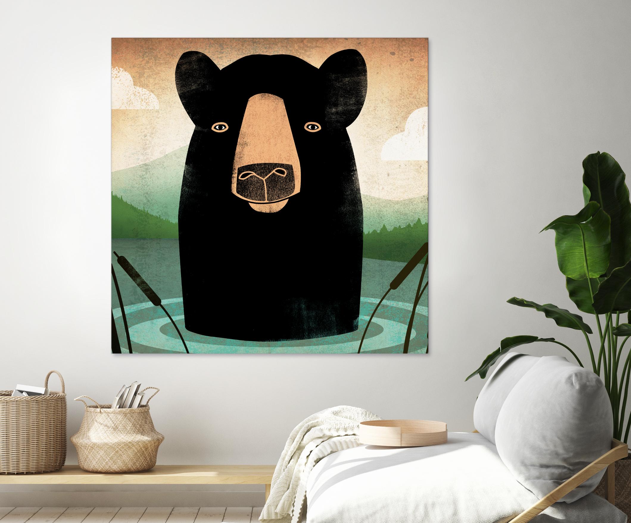 Skinny Dip Crop by Ryan Fowler on GIANT ART - blue animals