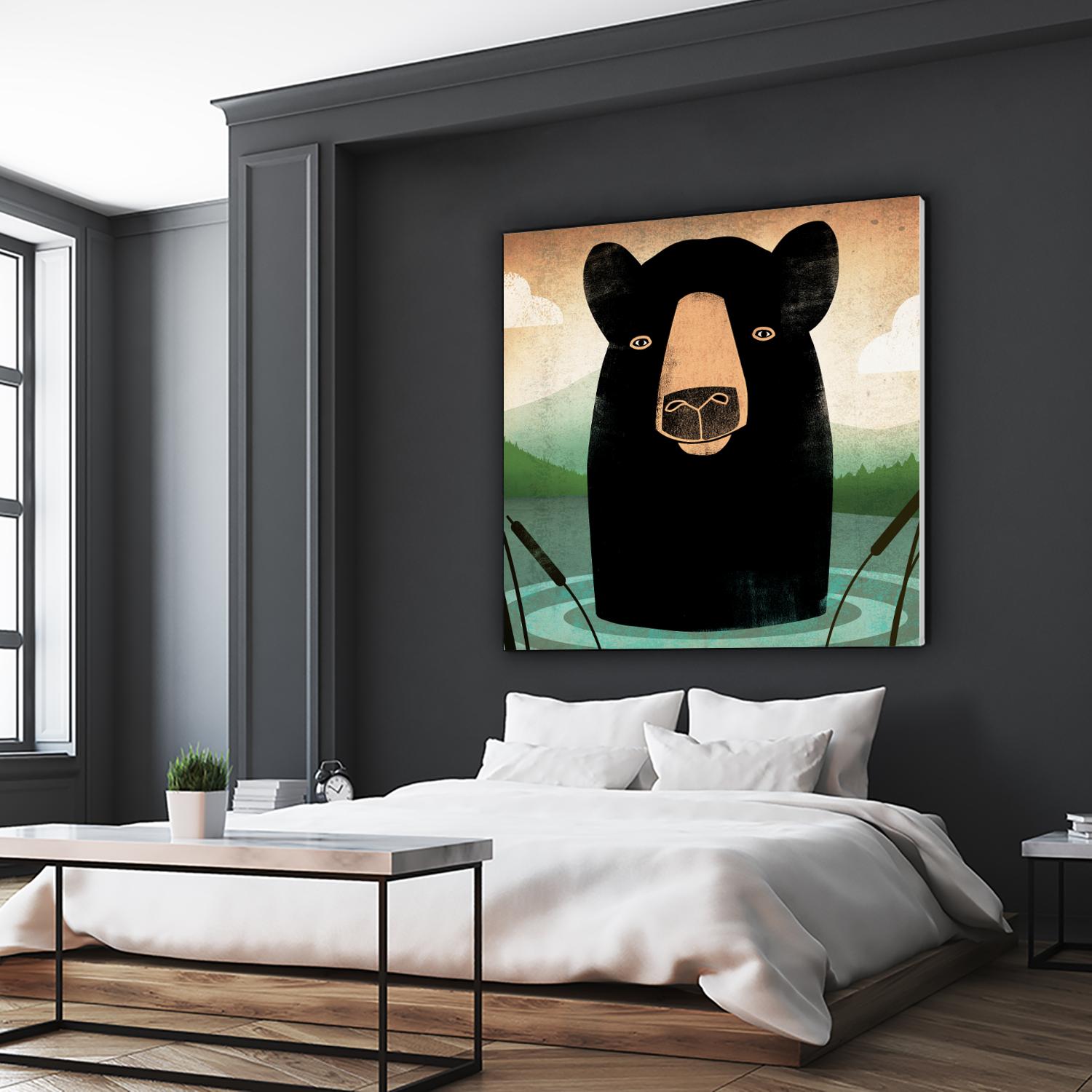 Skinny Dip Crop by Ryan Fowler on GIANT ART - blue animals