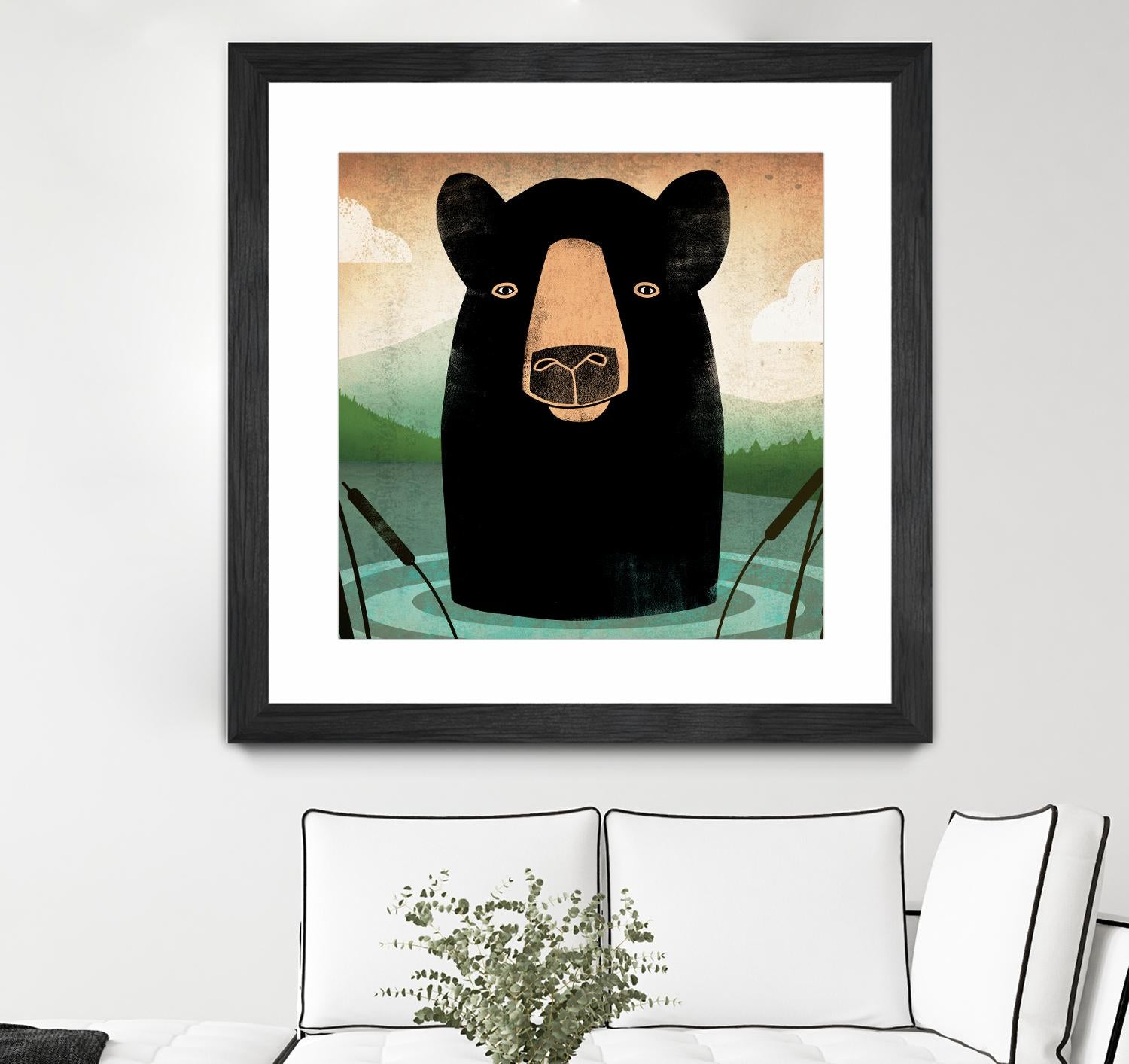 Skinny Dip Crop by Ryan Fowler on GIANT ART - blue animals