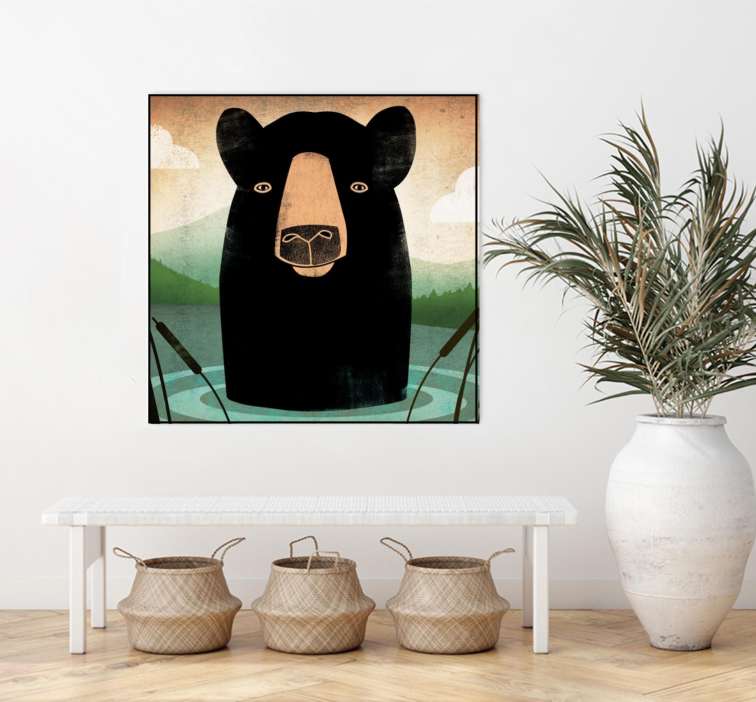 Skinny Dip Crop by Ryan Fowler on GIANT ART - blue animals