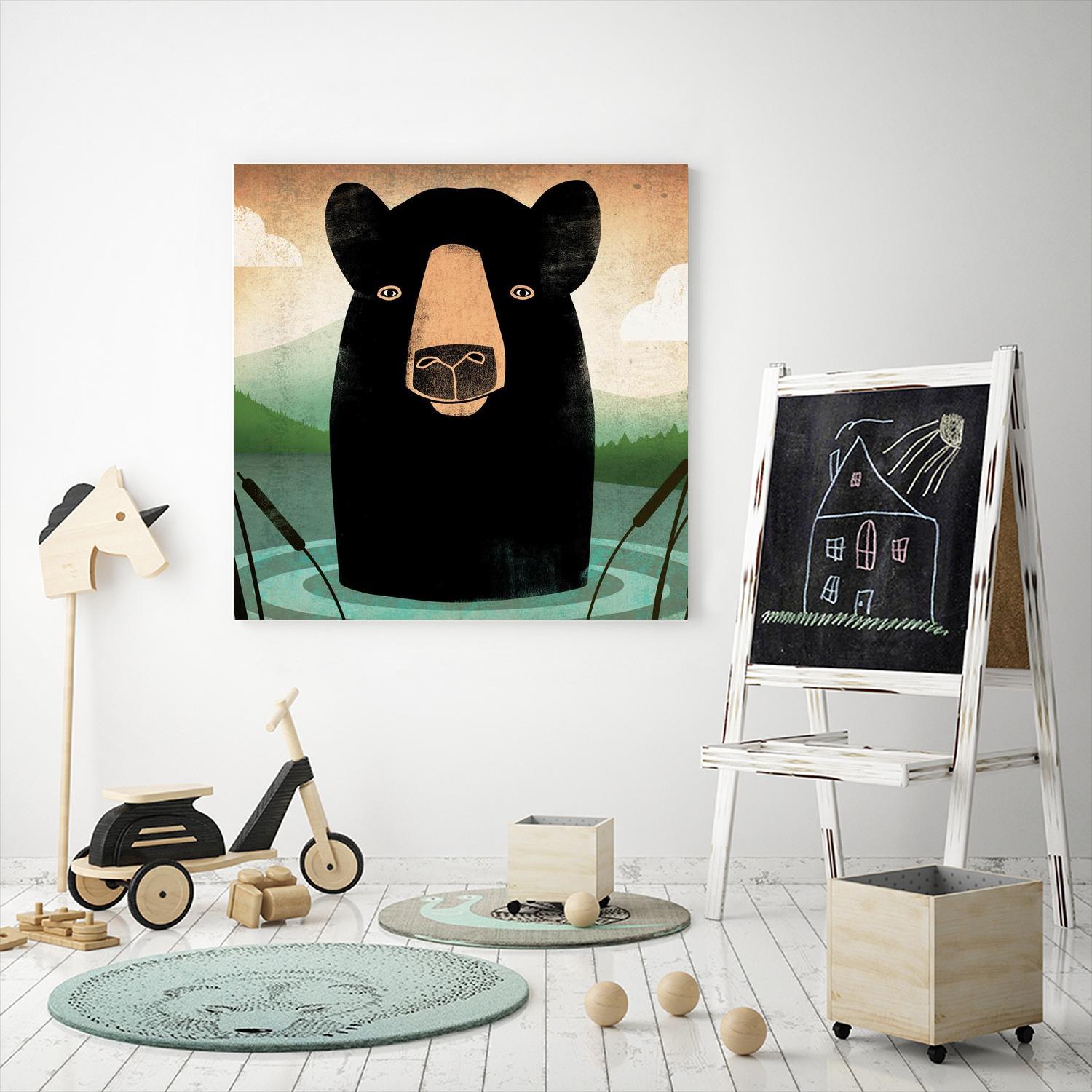 Skinny Dip Crop by Ryan Fowler on GIANT ART - blue animals