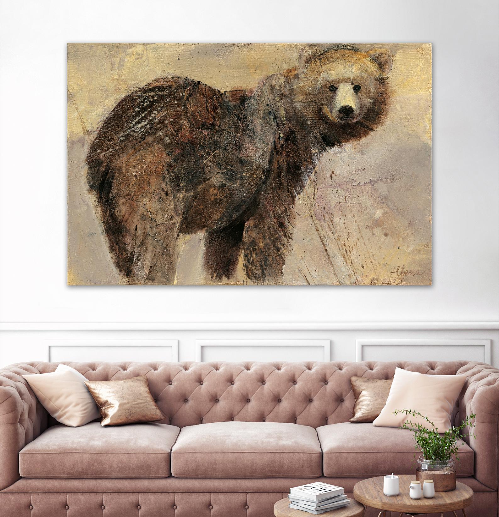 Backward Glance by Albena Hristova on GIANT ART - beige animals