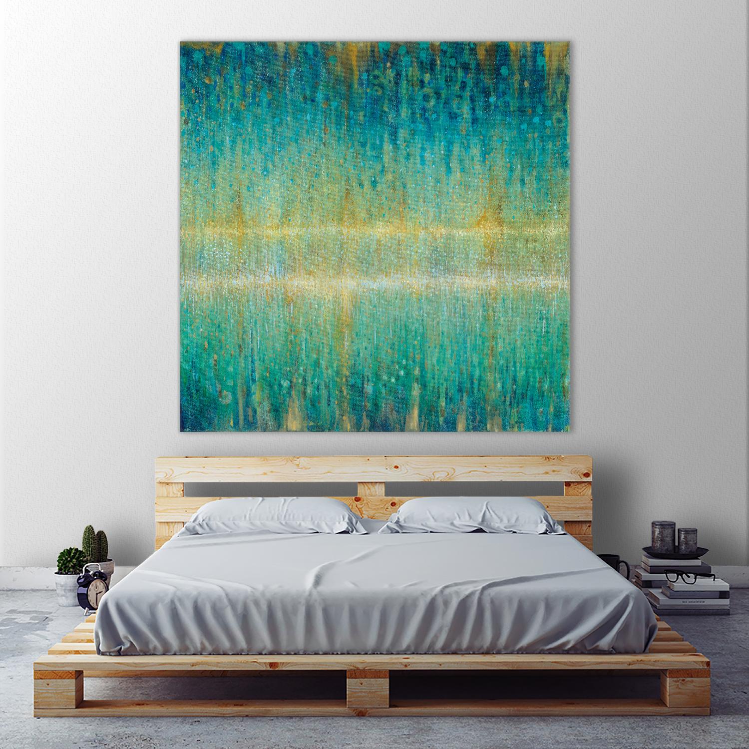 Rain Abstract I by Danhui Nai on GIANT ART - yellow abstract