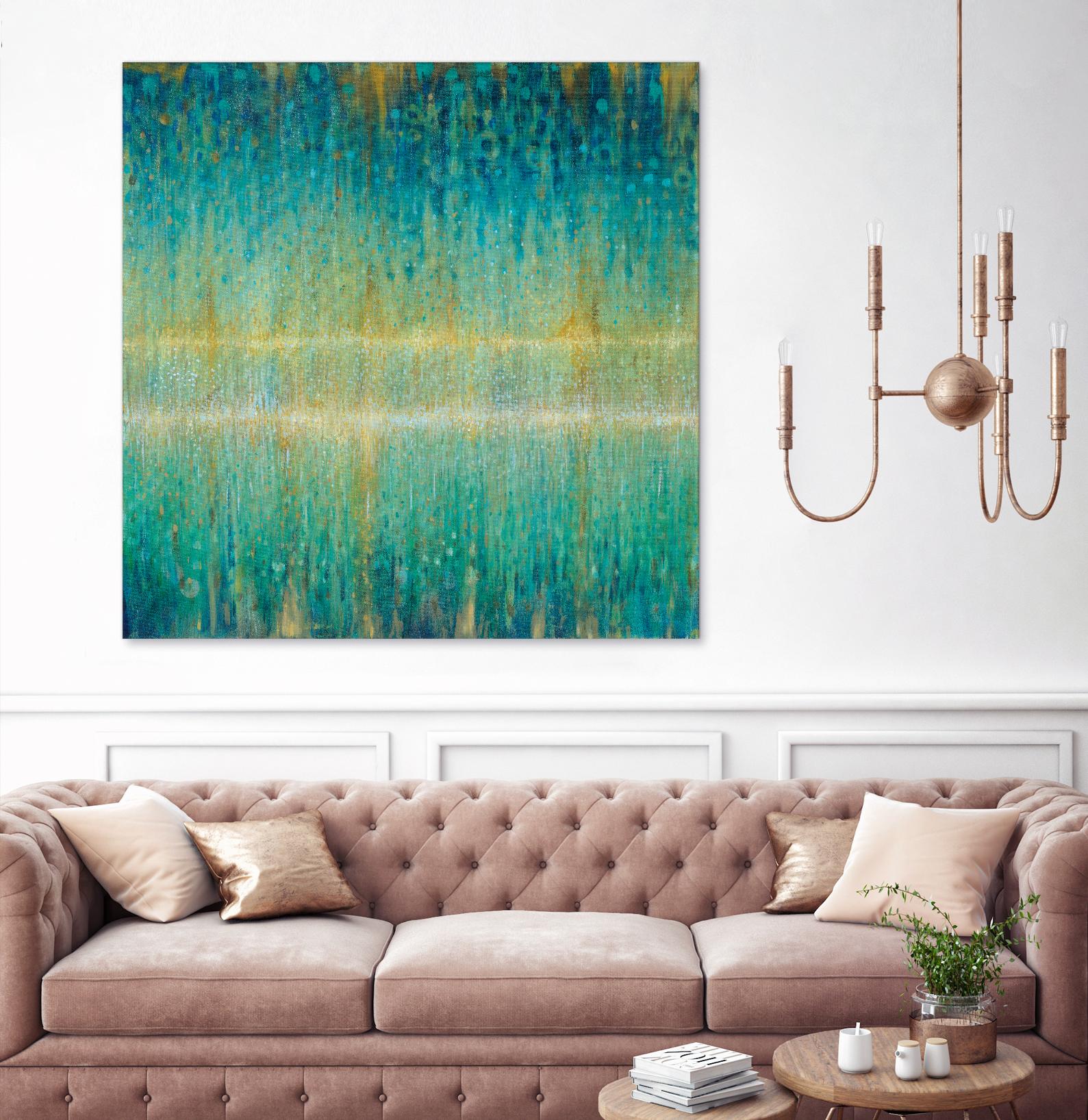 Rain Abstract I by Danhui Nai on GIANT ART - yellow abstract