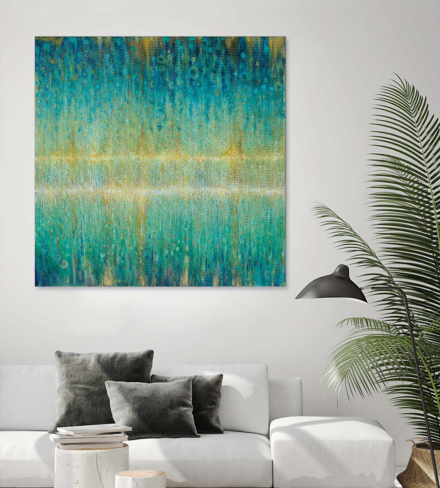 Rain Abstract I by Danhui Nai on GIANT ART - yellow abstract