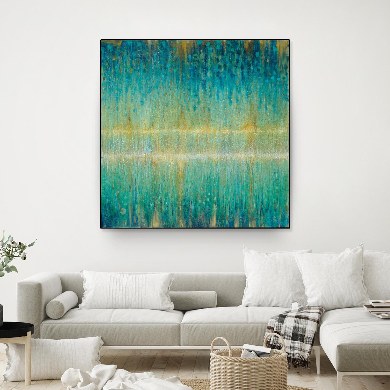 Rain Abstract I by Danhui Nai on GIANT ART - yellow abstract